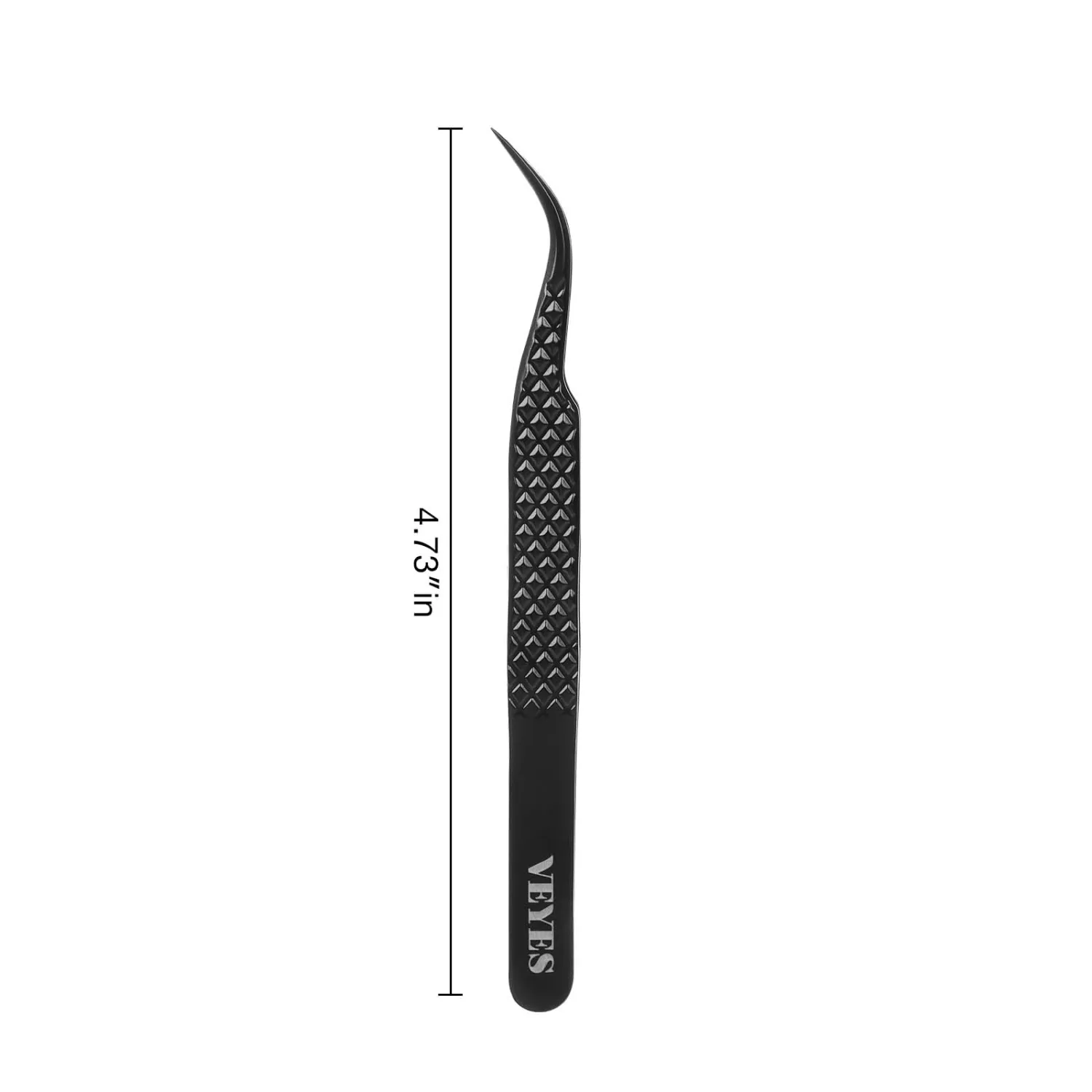 VEYES INC Lash Tweezers for Eyelash Extensions,High Precision Tweezers for Individual Classic and Volume Lash,Stainless Steel Tweezers-45 Degree