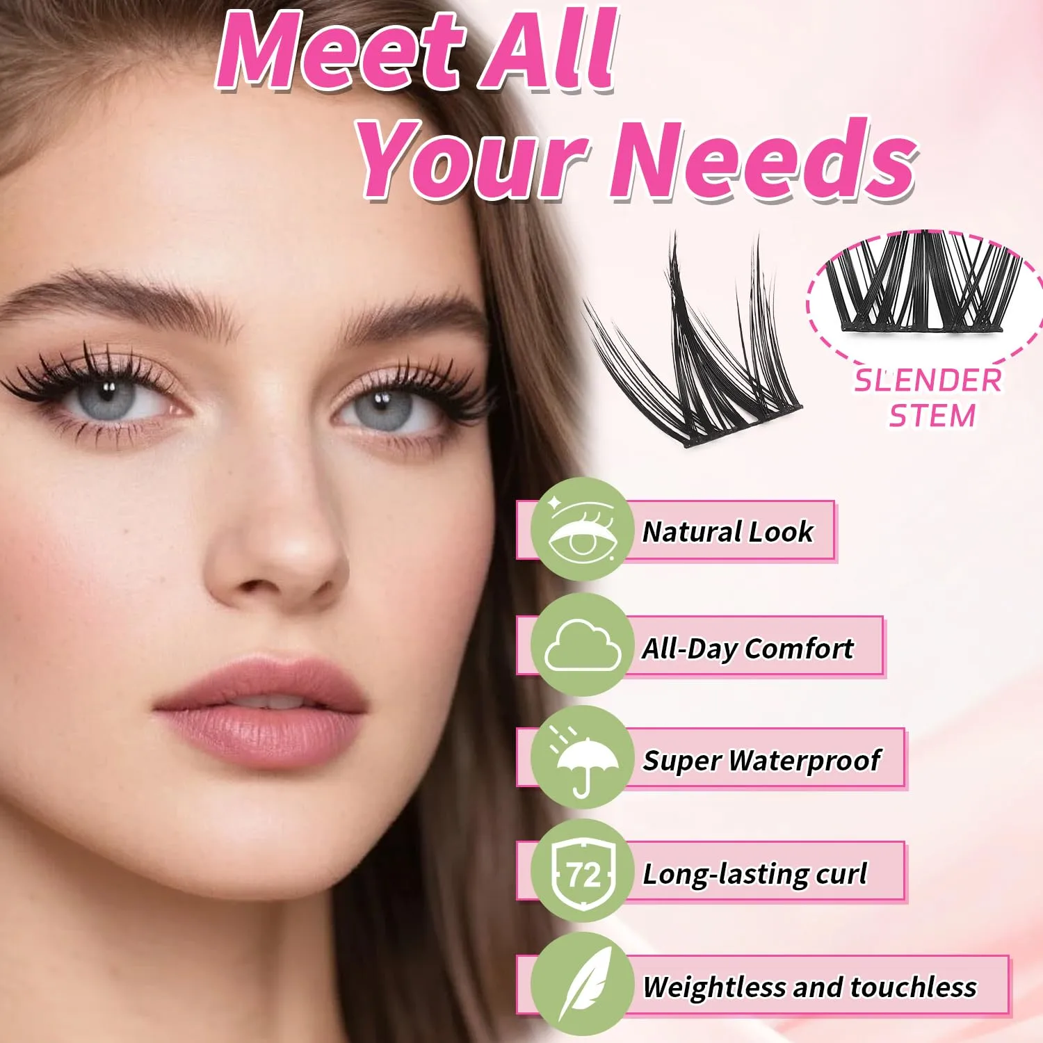 Manga Lash Clusters Kit-Eyelash Clusters.Wispy Lash Clusters Kit. Lash Clusters.Pro Lash. False Eyelashes & Adhesives. Diy Lash Extension Kit (cutey kit 120pcs)