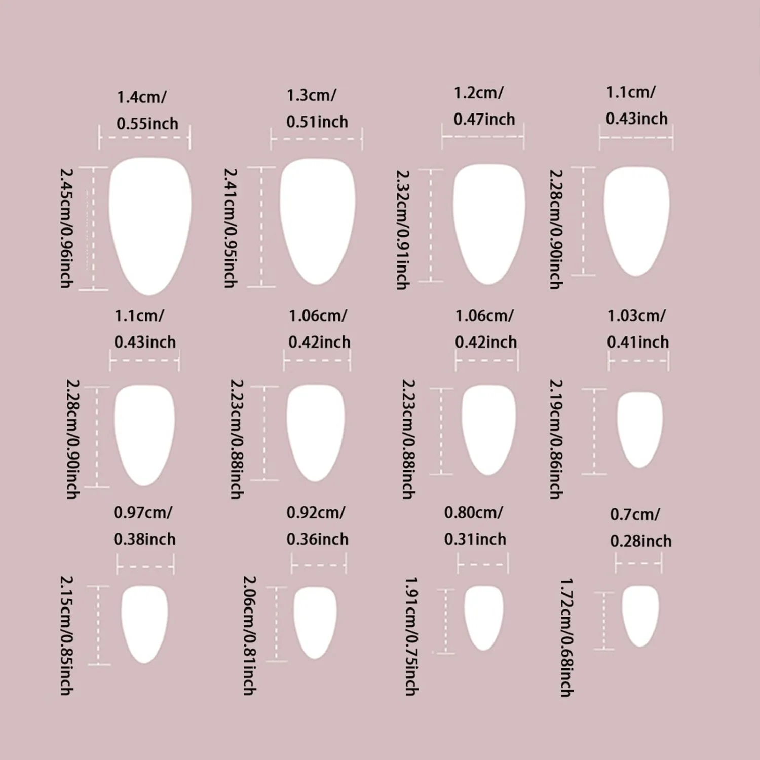Short Oval Press On Nails -Blueberry Blue Polka Dot Plaid Bow Designs Glossy Finished Reusable False Nails with Glue Tabs - 24Pcs Nail Kit for Women Manicure