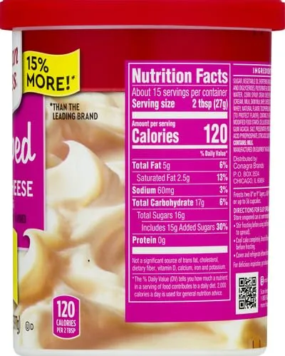 Duncan Hines Whipped Cream Cheese Flavored Frosting, Easter Baking, 14 oz. (Pack of 2)