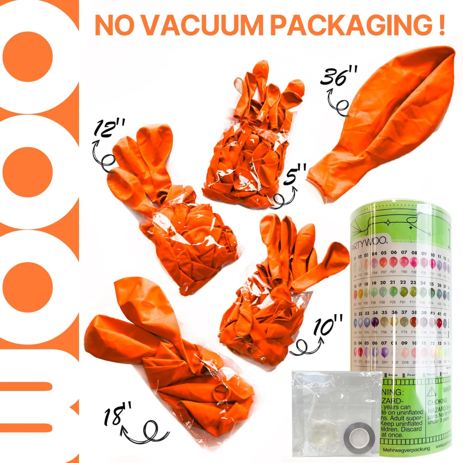 PartyWoo Orange Balloons 127pcs Different Sizes of 36 18 12 10 5 Inch Matte Fall Balloon Arch Kit Garland for Thanksgiving Halloween Little Cutie Baby Shower Birthday Party Decorations Orange-Y9