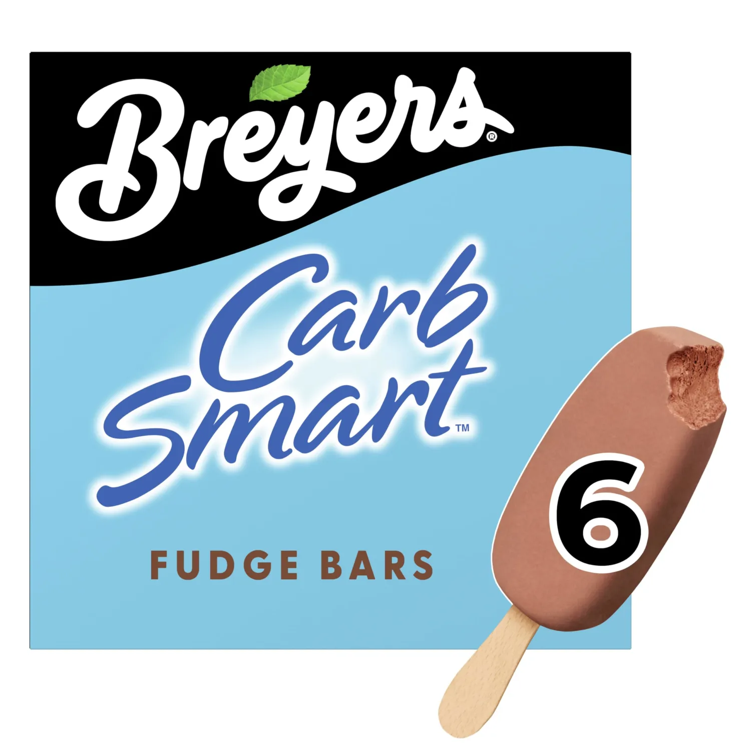 Breyers CarbSmart Frozen Dairy Dessert, Fudge Bars, 6 ct