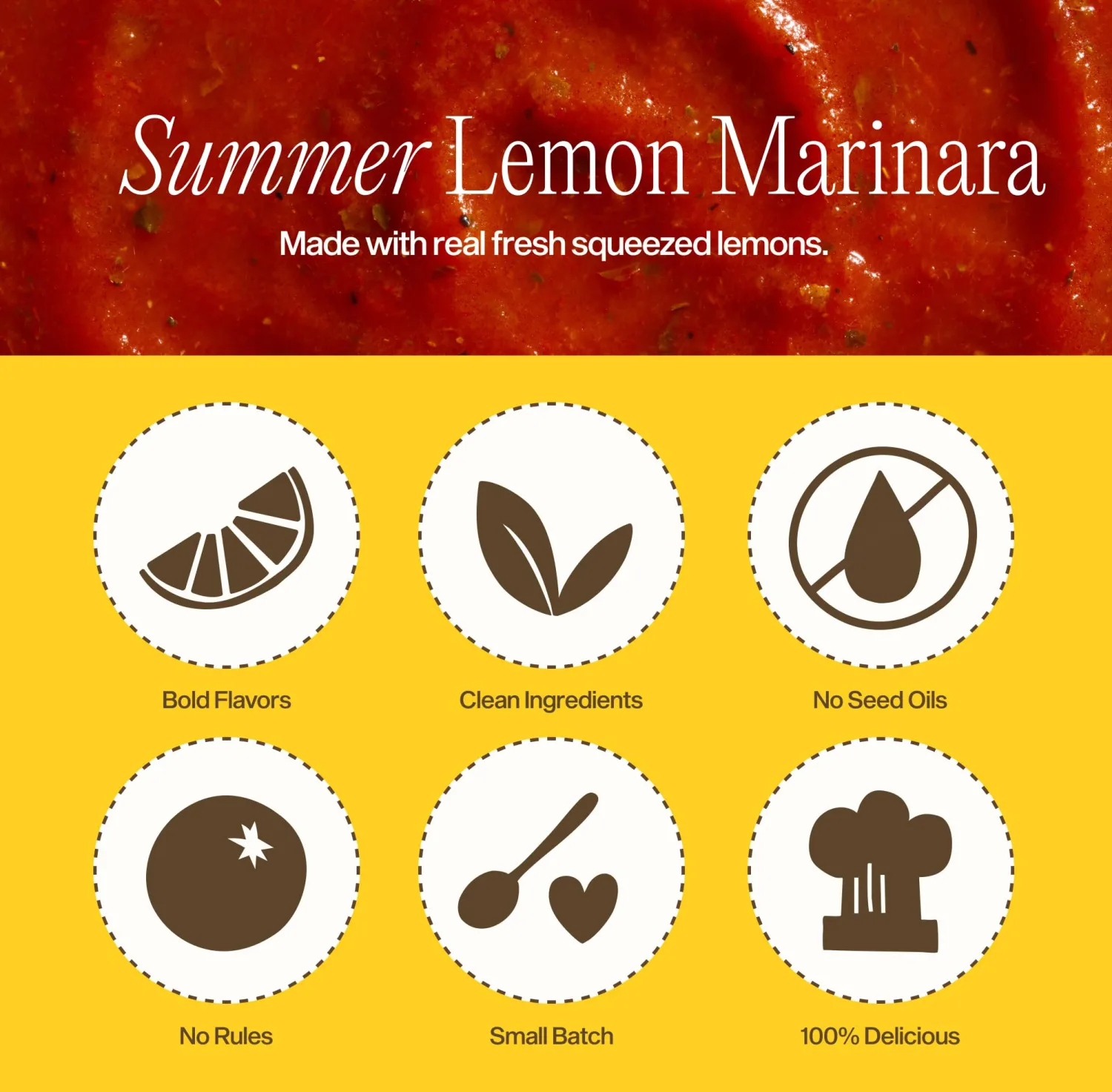 Sauz, Marinara Summer Lemon, 25 Ounce