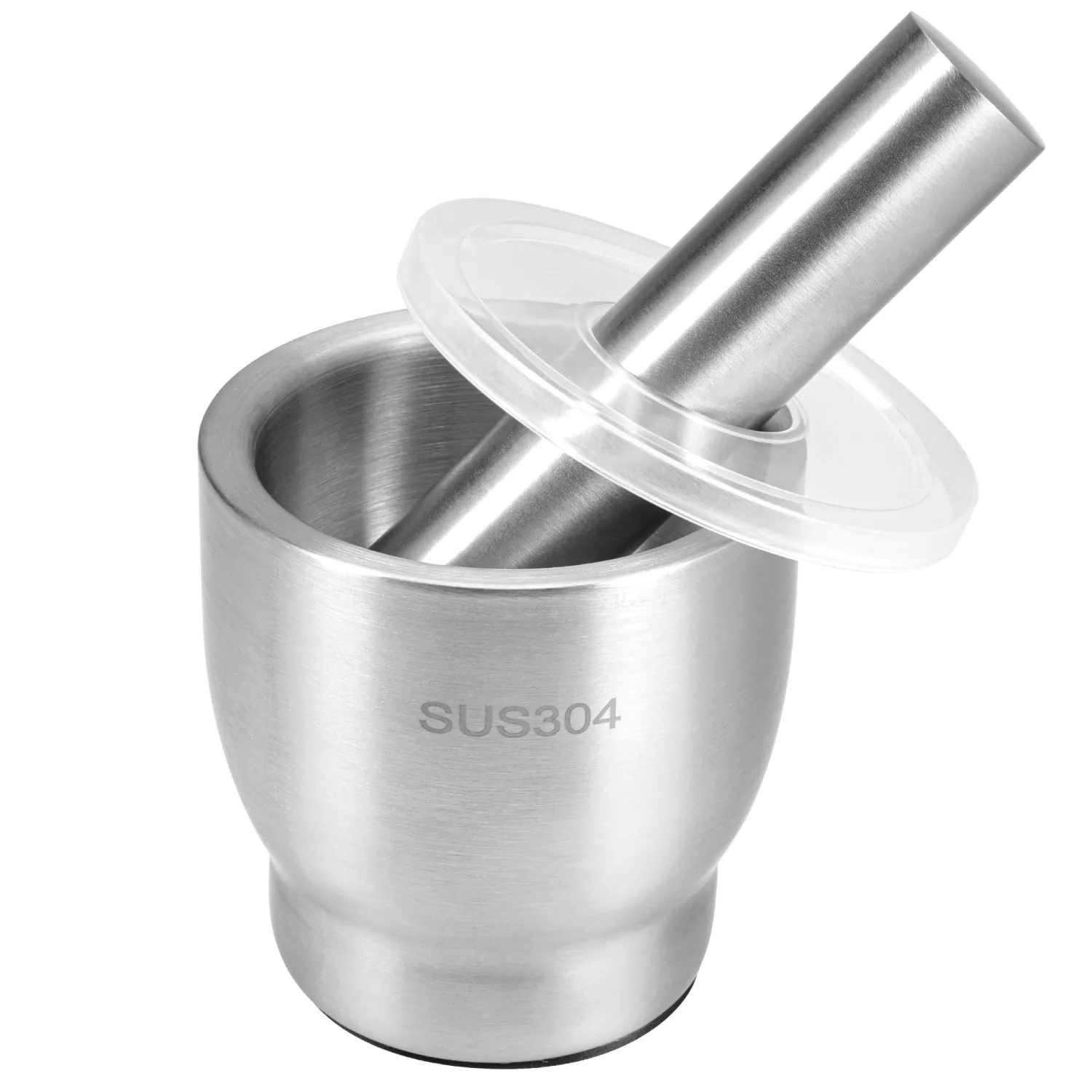 Stainless Steel Mortar and Pestle Set,Herb Crusher,Spice Grinder,Pill Grinder with Lid,Make Fresh Guacamole,Salsa, Pesto