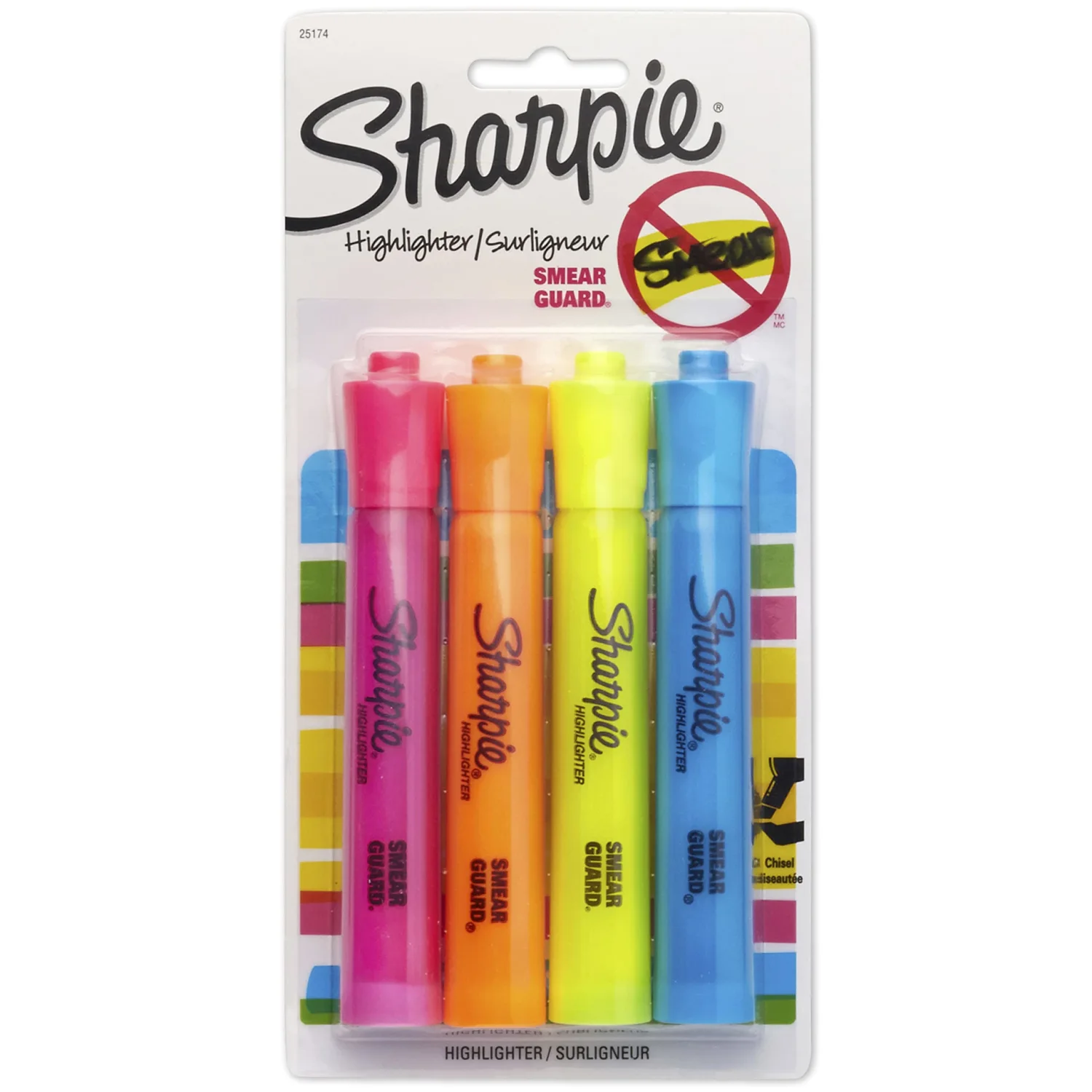 Sharpie Accent Tank-Style Highlighters 4 Colored Highlighters (25174PP)