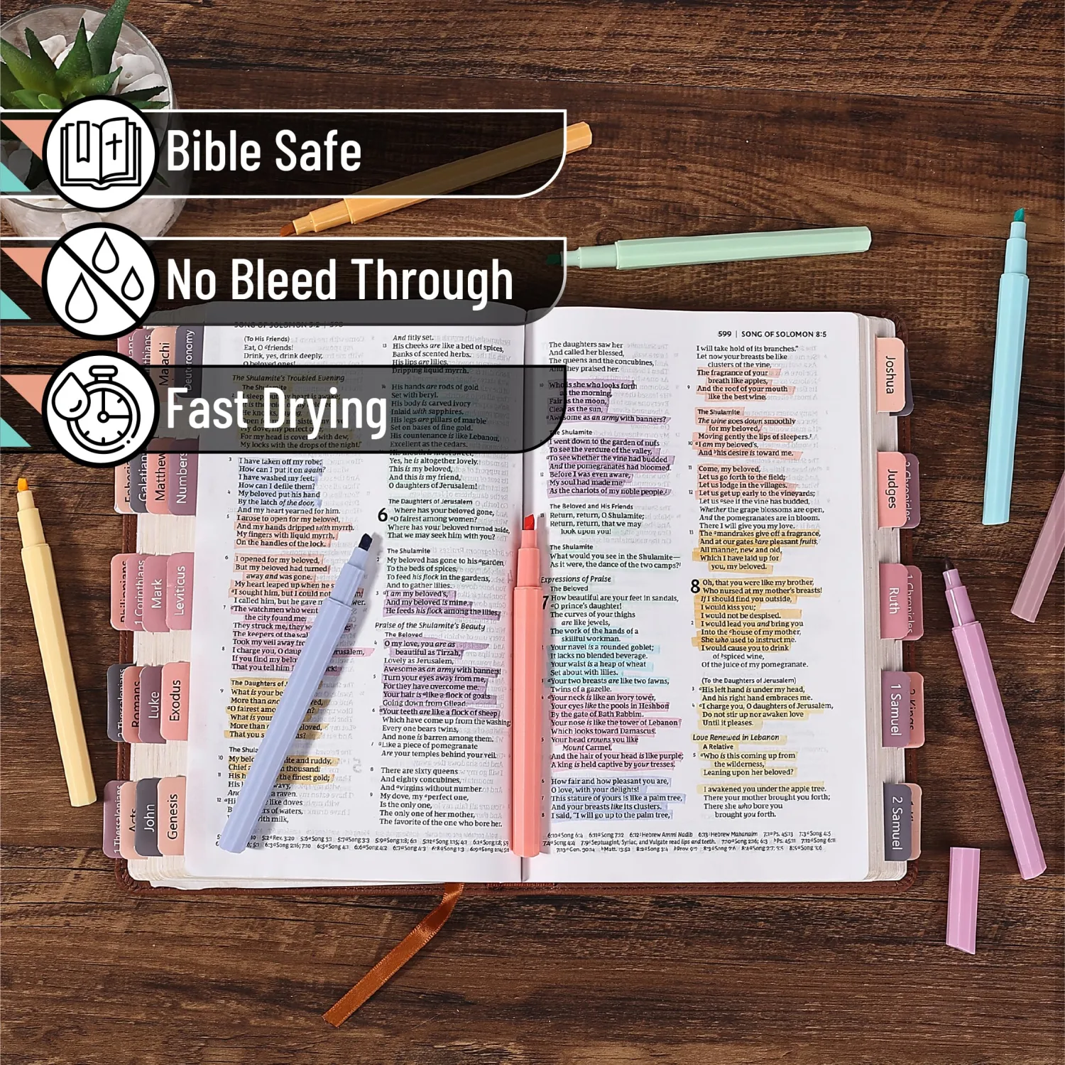 Mr. Pen- Aesthetic Highlighters No Bleed, 8 Pack, Chisel Tip, Cute Bible Highlighters Assorted Colors for Journaling, Highlighting, Underlining, Fast Dry, Back to School Supplies