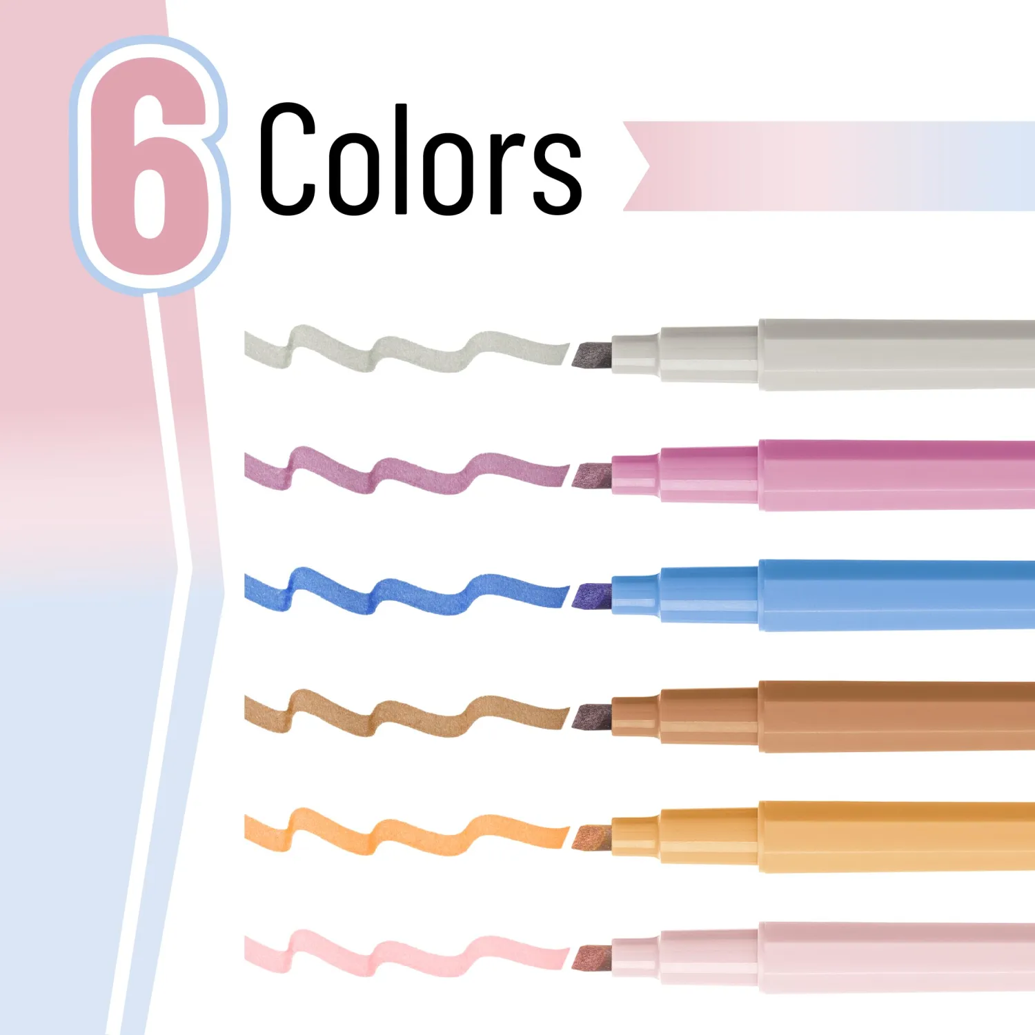 Mr. Pen- Aesthetic Highlighters No Bleed, 6 Pack, Chisel Tip, Cute Bible Highlighters Assorted Colors for Journaling, Highlighting, Underlining, Fast Dry, Back to School Supplies