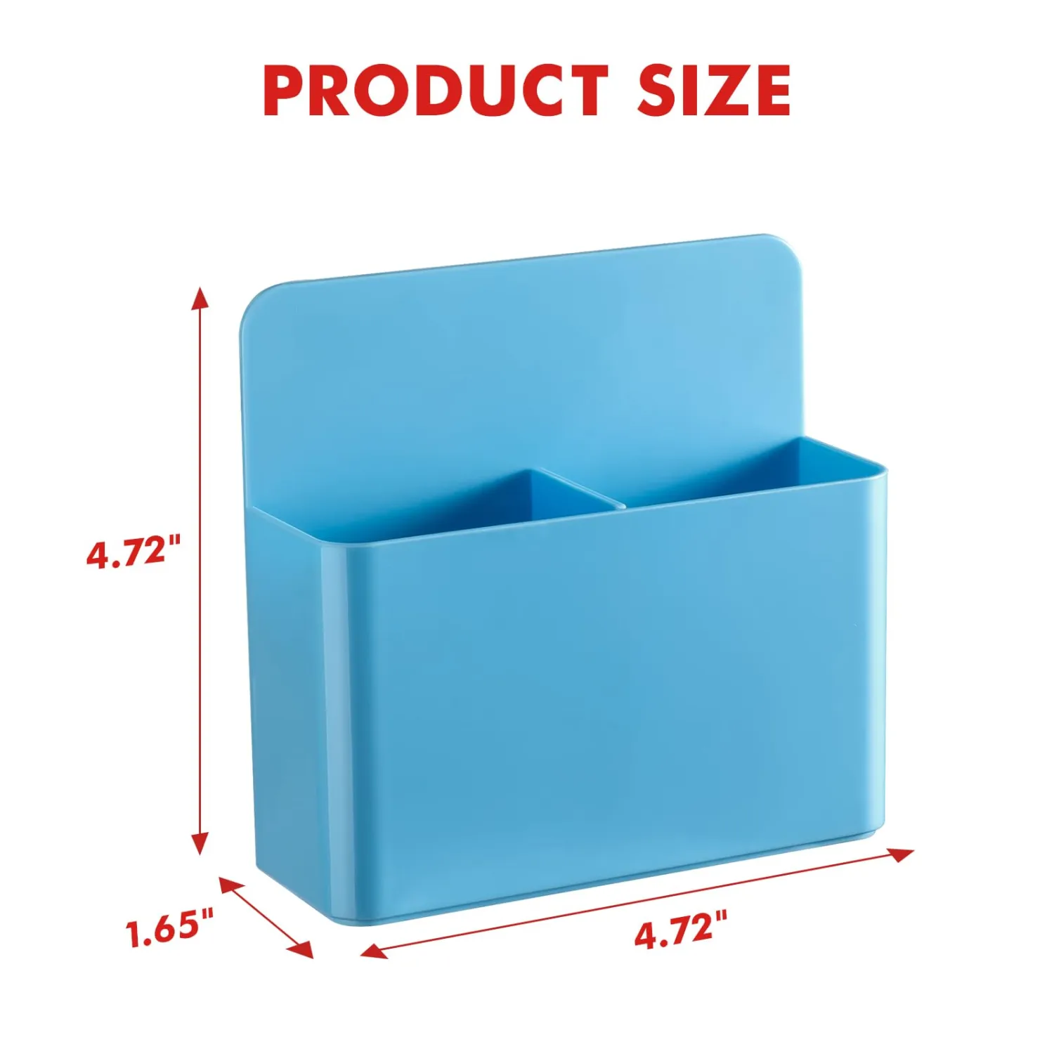 BEYGORM 2 Pack Plastic Magnetic Pen Holder for Refrigerator, Dry Erase Marker Holder for Whiteboard，Magnet School Locker Organizer Accessories, Pencil Cup, Pen Caddy, Classroom Organization(Blue)