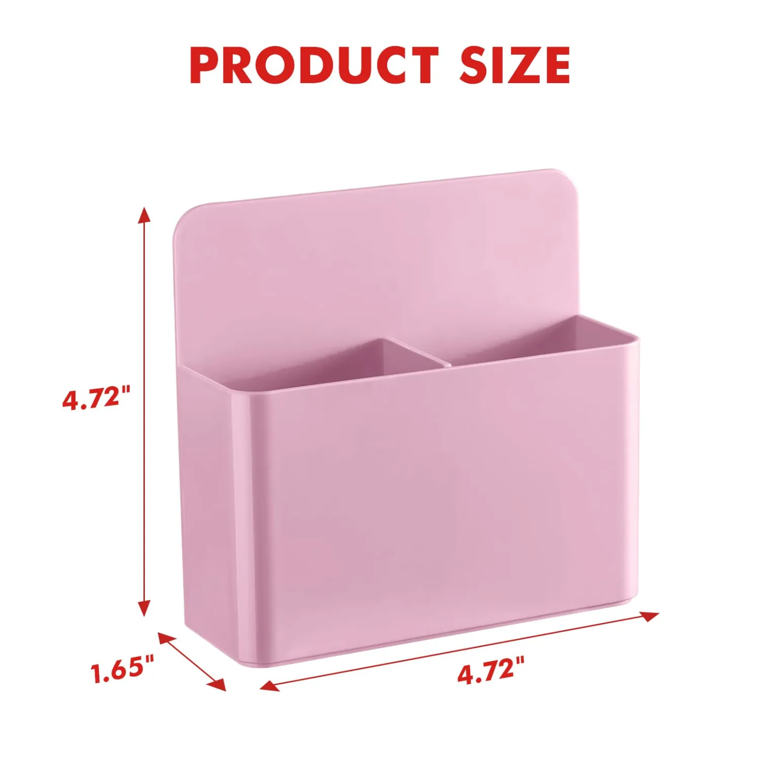 BEYGORM 2 Pack Plastic Magnetic Pen Holder for Refrigerator, Dry Erase Marker Holder for Whiteboard,Magnet School Locker Organizer Accessories, Pencil Cup, Pen Caddy, Classroom Organization(Pink)