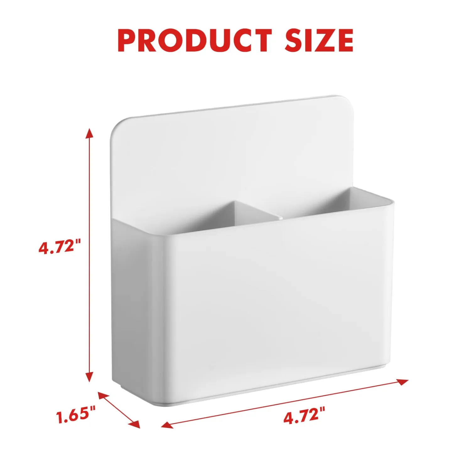 BEYGORM 2 Pack Plastic Magnetic Pen Holder for Refrigerator, Dry Erase Marker Holder for Whiteboard，Magnet School Locker Organizer Accessories, Pencil Cup, Pen Caddy, Classroom Organization(White)