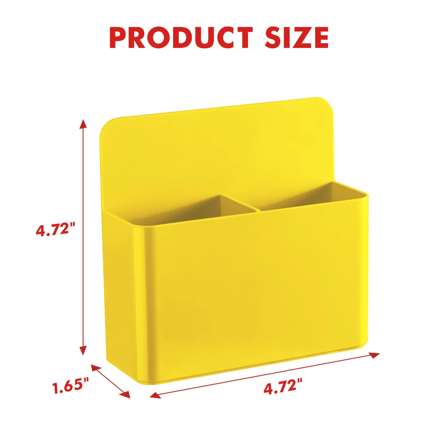 BEYGORM 2 Pack Plastic Magnetic Pen Holder for Refrigerator, Dry Erase Marker Holder for Whiteboard，Magnet School Locker Organizer Accessories, Pencil Cup, Pen Caddy, Classroom Organization(Yellow)