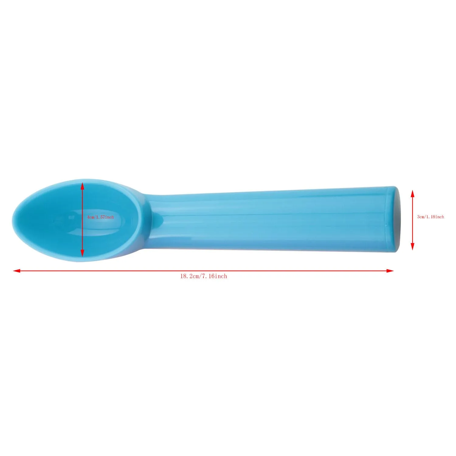 2PCS Plastic Ice Cream Fruit Scoop Blue Pink 7.2x1.2 inch Ice Cream Scoop Digging Ice Ball Scoop Used for Fruit Watermelon Cantaloupe Sorbet