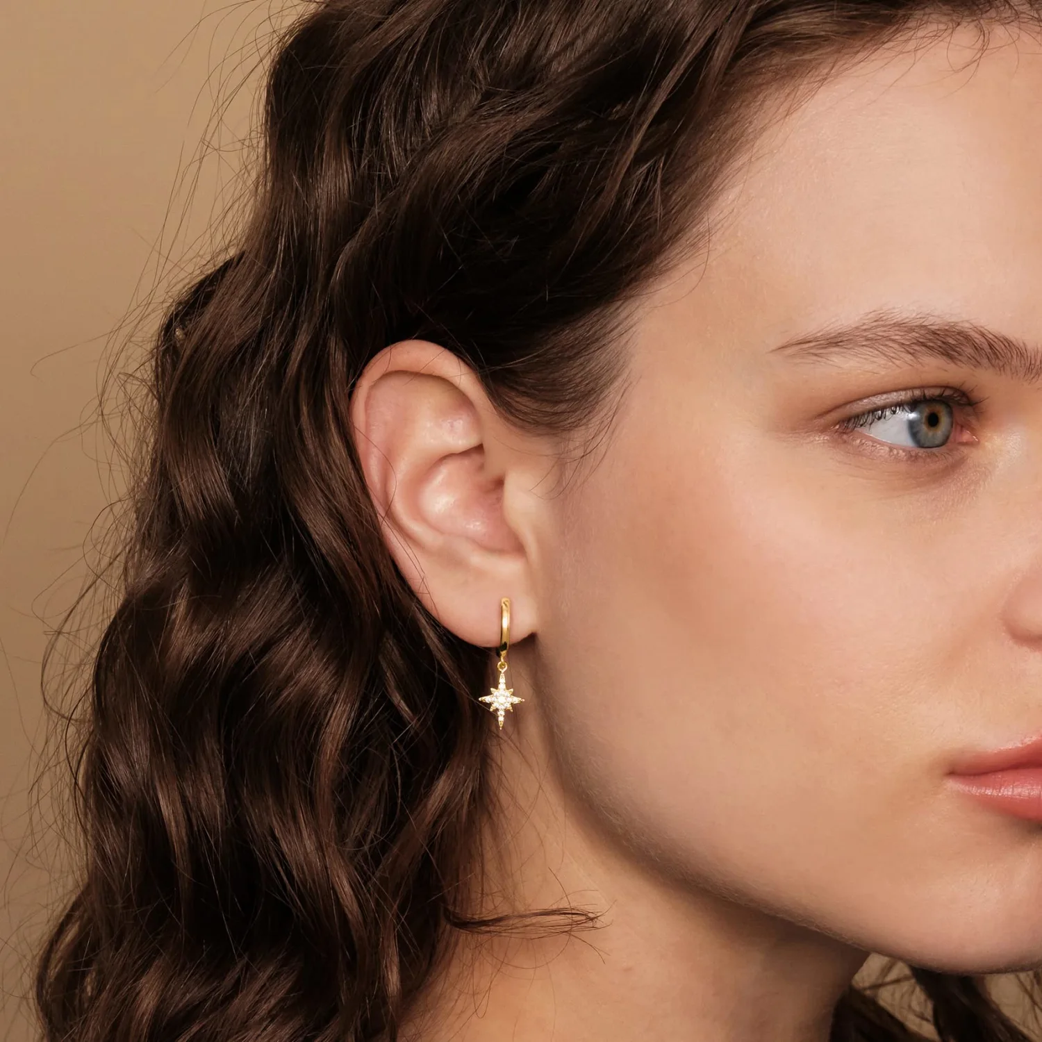 PAVOI 14K Gold Plated Huggie Hoop Earrings with Charms for Women - 925 Sterling Silver Posts Dainty Motif Huggie Hoop Dangle Earrings - Lightweight Dangle Drop Jewelry with Cubic Zirconia