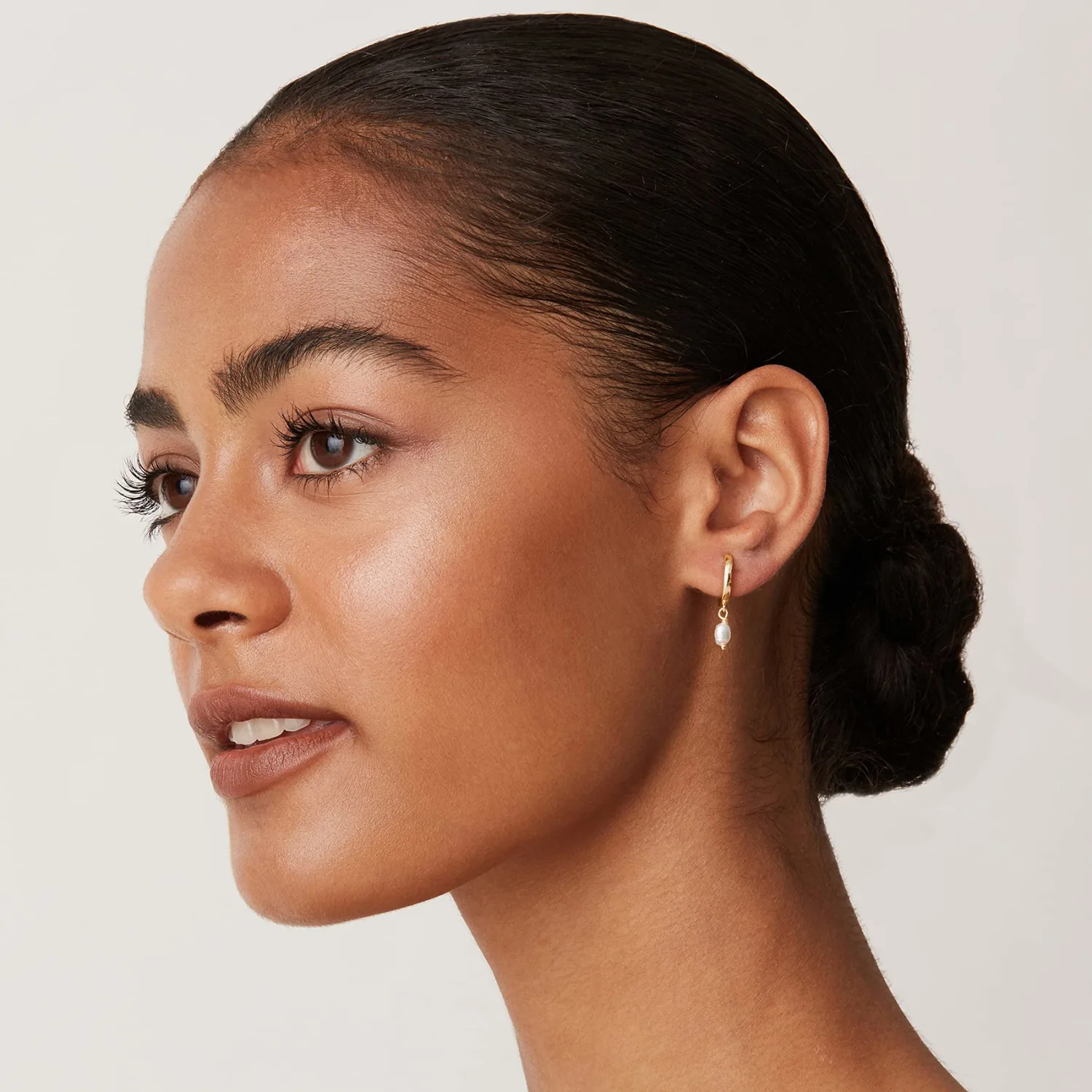 PAVOI 14K Gold Plated Huggie Hoop Earrings with Charms for Women - 925 Sterling Silver Posts Dainty Motif Huggie Hoop Dangle Earrings - Lightweight Dangle Drop Jewelry with Cubic Zirconia