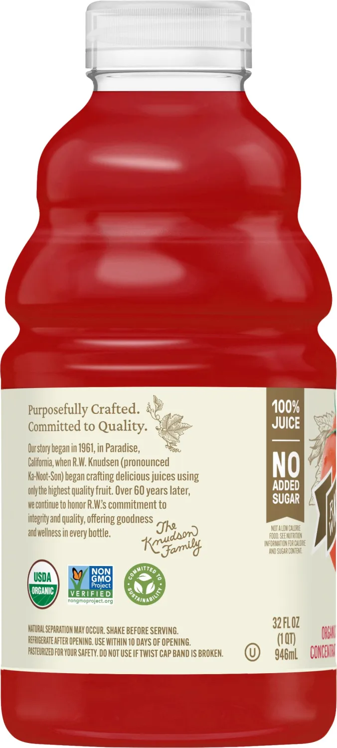 R.W. Knudsen Organic Tomato Juice, 32 fl oz (Pack of 1)
