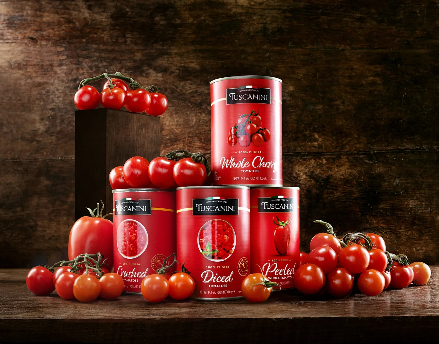 Tuscanini Diced Tomatoes 14.1oz (4 Pack) | 100% Italian Tomatoes, Delicious Taste & Texture, Perfect for Pizza and Sauces, BPA Free Can, Kosher for Passover