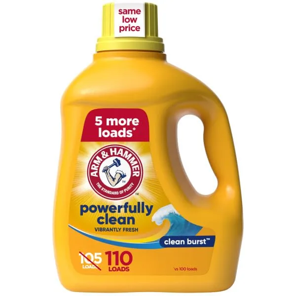 ARM & HAMMER Clean Burst, 110 Loads Liquid Laundry Detergent, 110 fl oz