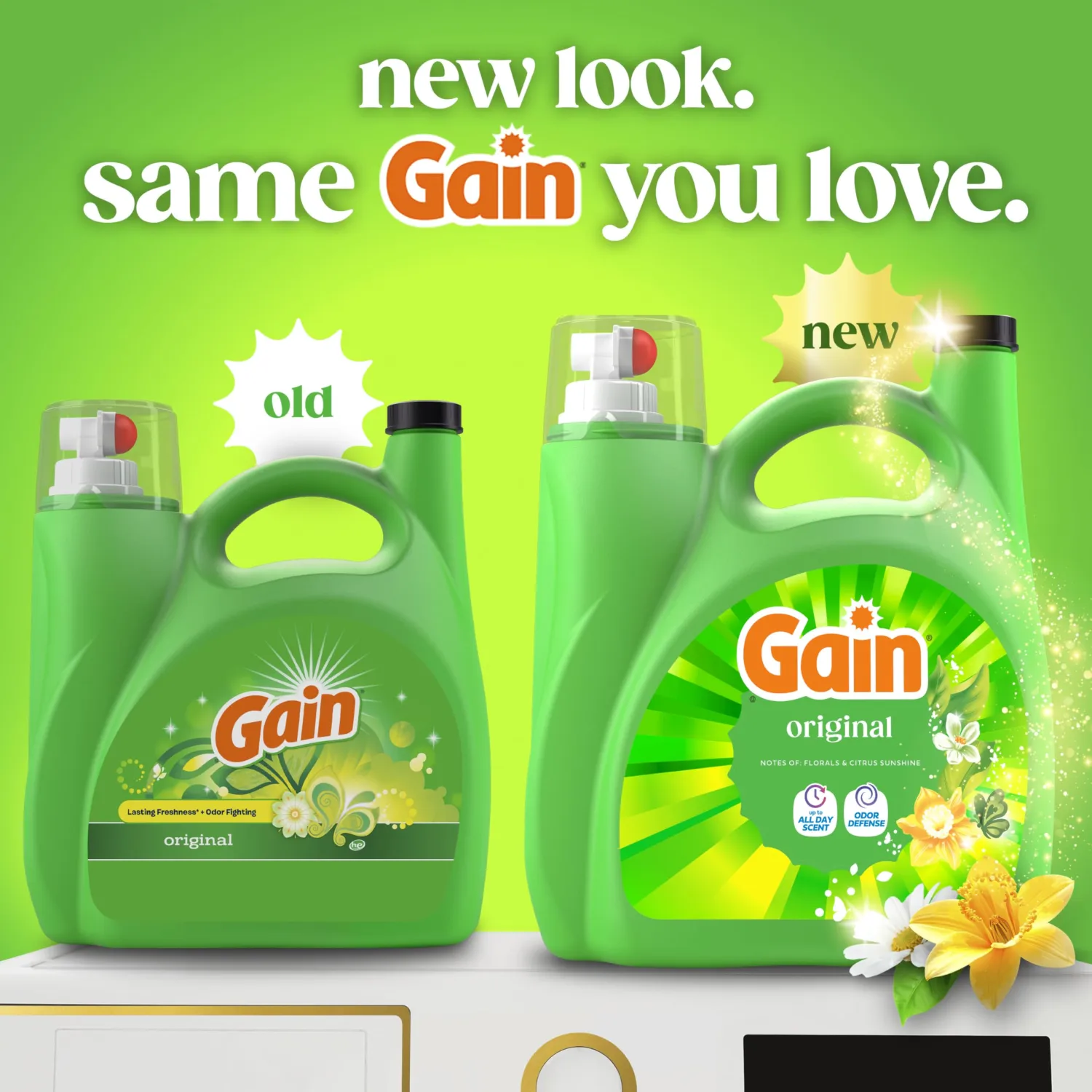 Gain Liquid Laundry Detergent, Original Scent, 177 fl oz, Freshness + Odor Fighting, Laundry Detergent Liquid Soap, HE compatible, 134 loads (Packaging May Vary)