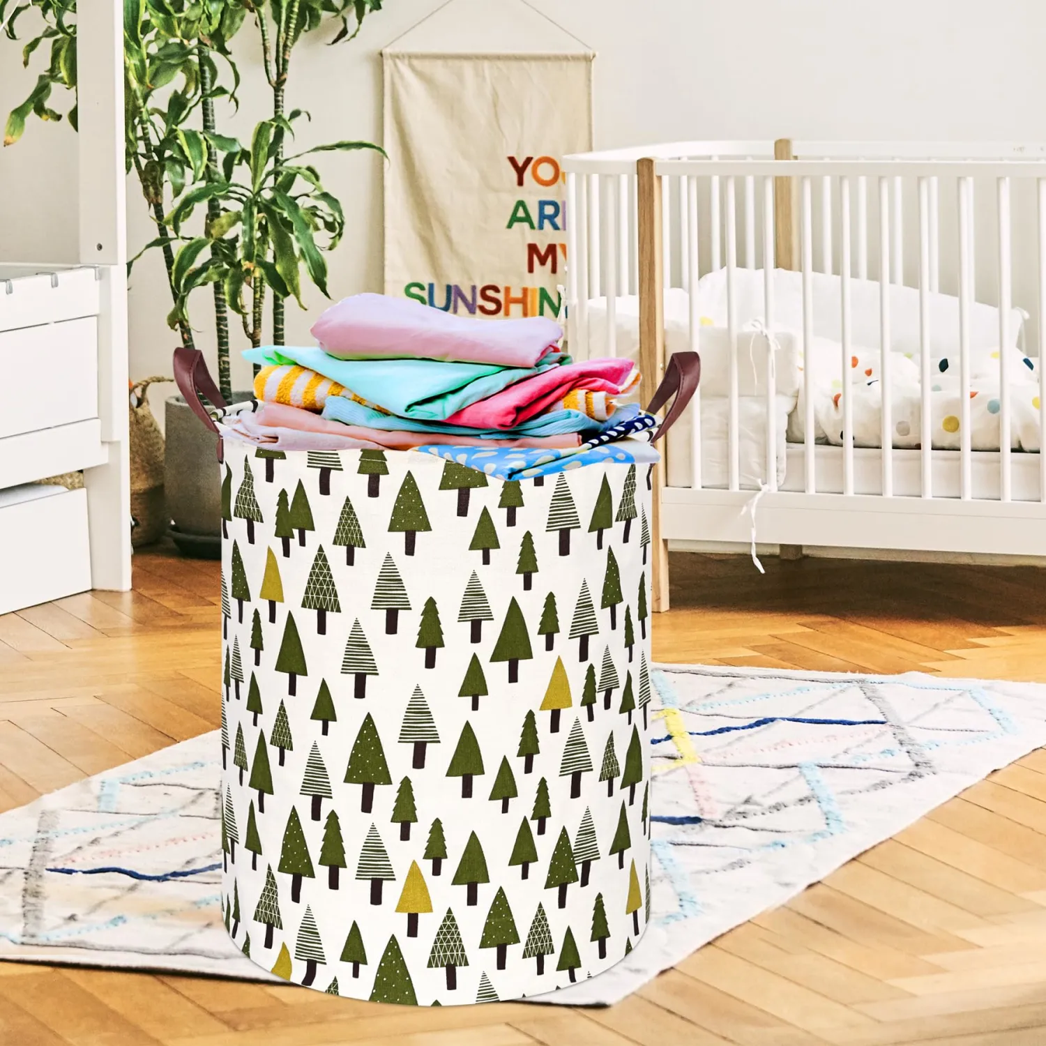 MAIZMZ Girls Storage Basket Laundry Hamper Gifts Organizer Bins Toy Box Laundry Basket Large Canvas Collapsible Chest for Home/Dorm/Kitchen/Pet/Office/Closet/Shelf/