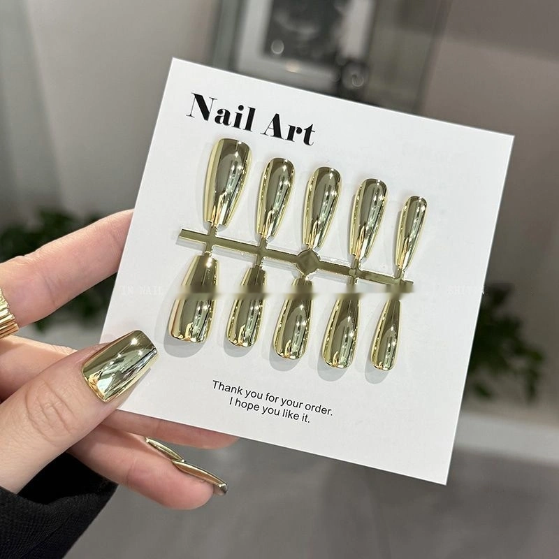 Electroplated Mirror Light Gold Ins Style Nail Tip Internet Hot