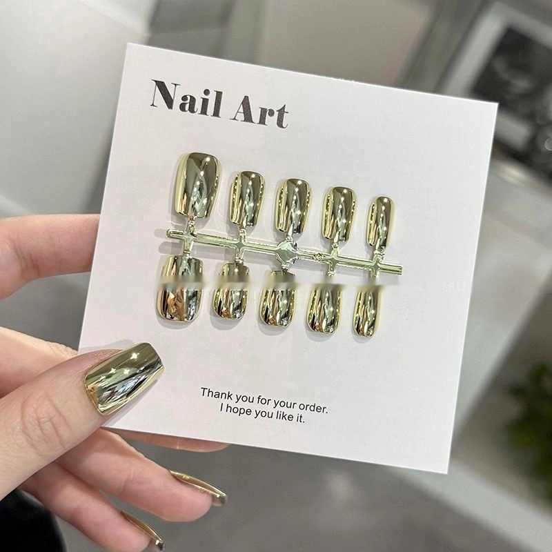 Electroplated Mirror Light Gold Ins Style Nail Tip Internet Hot