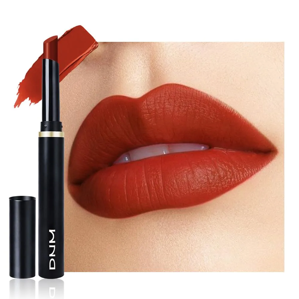 evpct Ruby Red Velvet Matte Lipstick, High Pigmented Slim Lipstick Long Lasting Waterproof for Women Gift, Velvet Silky Lip Stick Stain Color Makeup Blendable 24 Hours Original Makeup Labiales, 885#