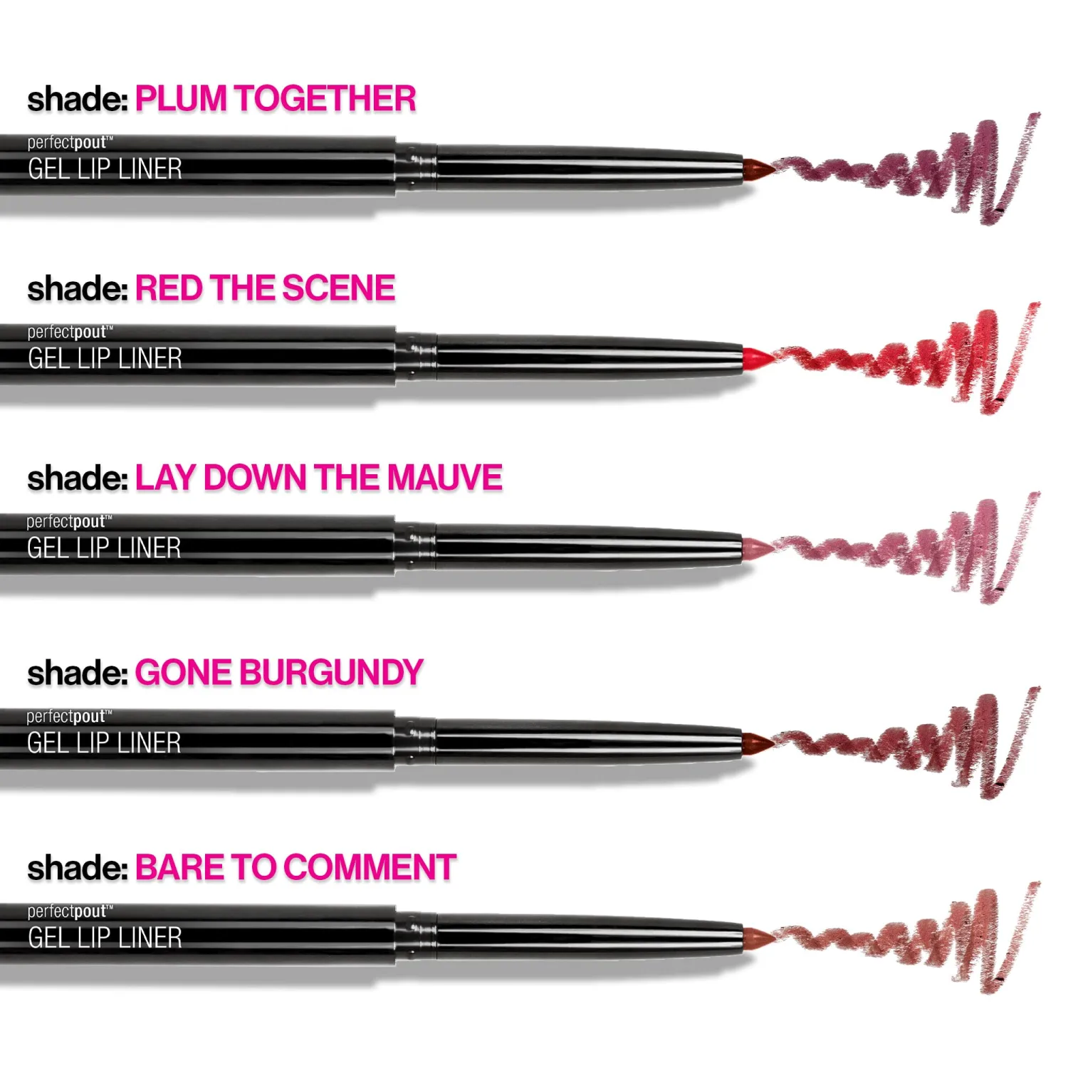 wet n wild Lip Liner, Red The Scene, Matte | Retractable | Gel Formula | Pack of 2 | Perfect Pout