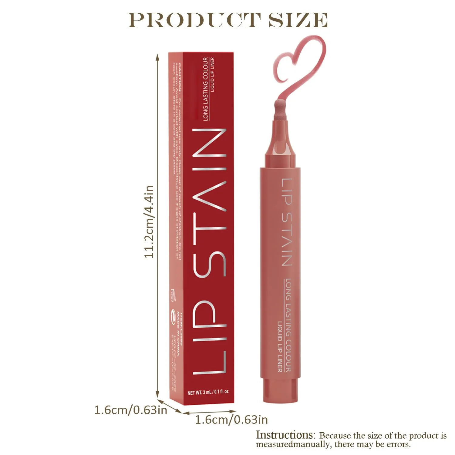 2Colors Lip Stain Set,Marker Matte Liquid Lip Stain Pen,Highly Pigmented,Long-Lasting,Lip Liner Lip Contour Multi-Use.(2-Pack-#02+05)