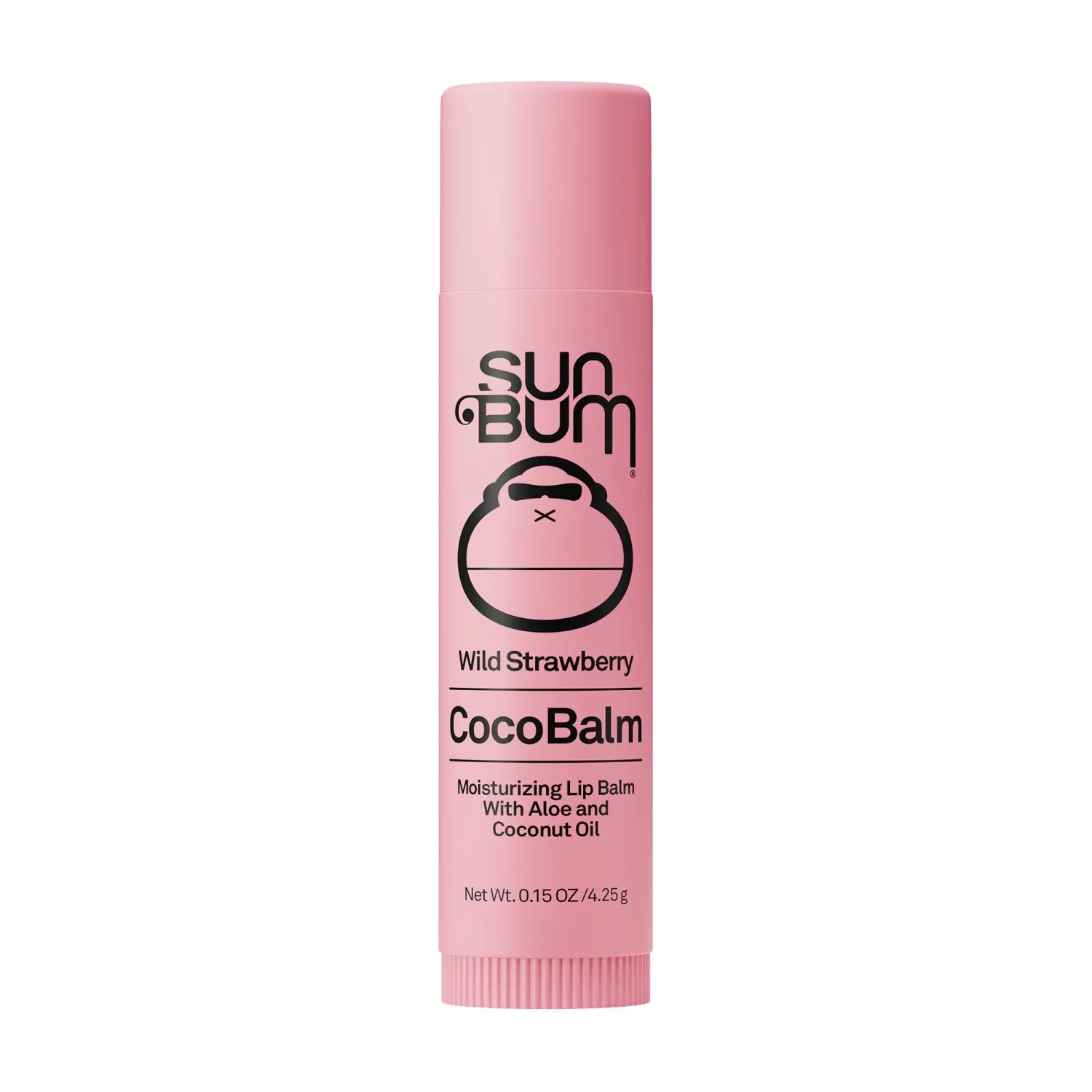 Sun Bum Cocobalm Wild Strawberry - Hydrating Lip Balm with Coconut Oil and Aloe Vera - 0.15 oz Stick