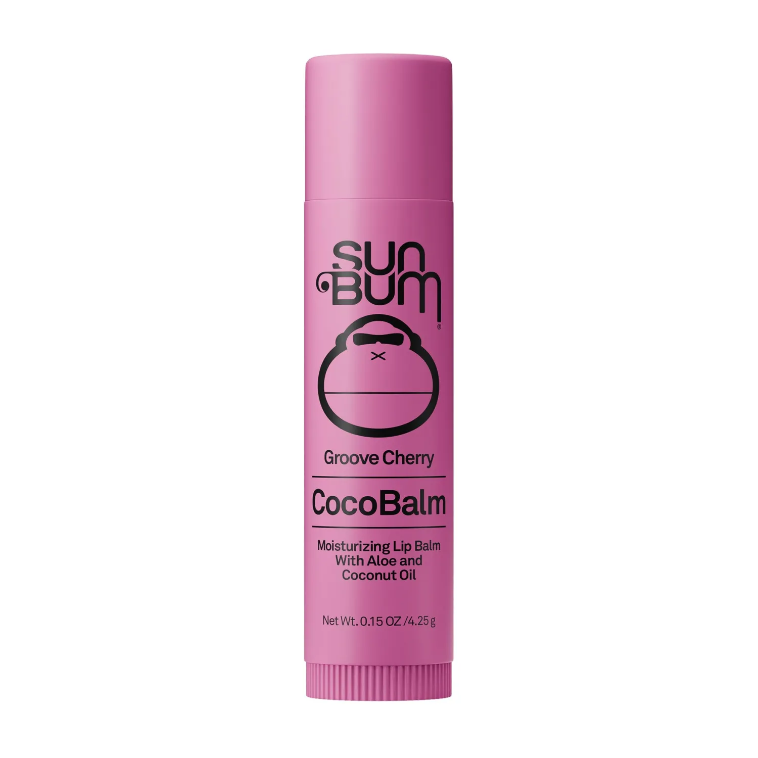 Sun Bum Cocobalm Groove Cherry - Hydrating Lip Balm With Coconut Oil and Aloe Vera - 0.15 oz Stick
