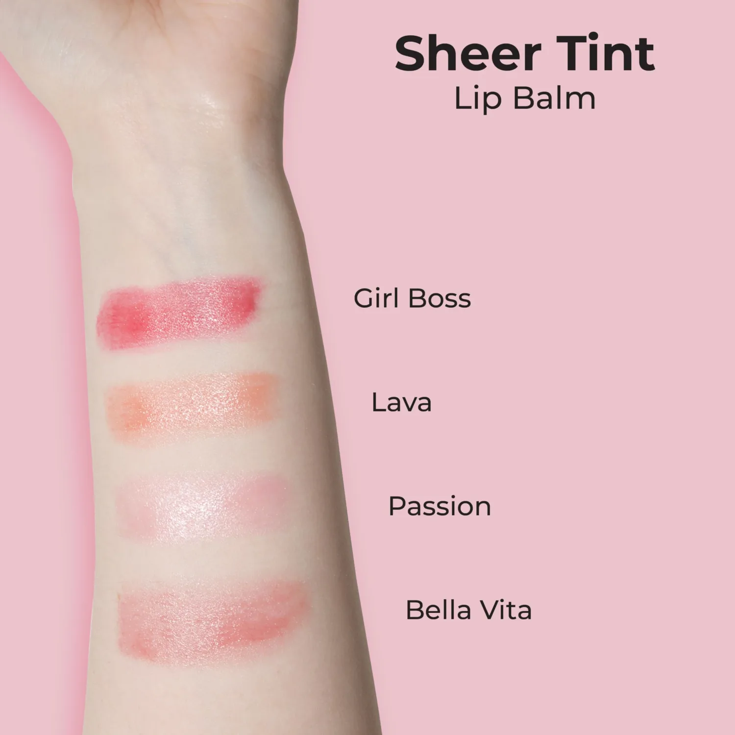 MCoBeauty - Sheer Tint Lip Balm – Passion, Peachy Pink Shade - Hydrating Gloss Balm with Jojoba Seed Oil - Helps Nourish Lips and Adds a Glossy Tint - Lip Care, Stocking Stuffers