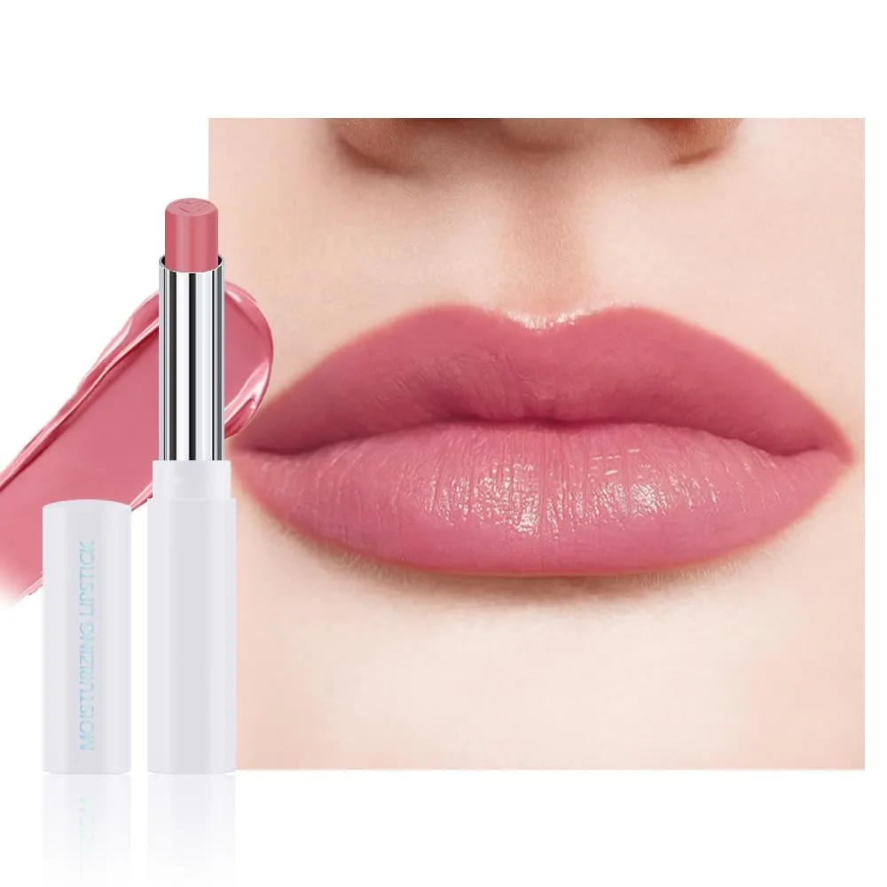 Soft Pink Tinted Lip Balm, Hydrating Sheer Soft Matte Finish Lipstick for Women, Creamy Natural Color Lip Tint Balm Lightweight And Non-greasy Lip Glow Long Lasting Waterproof for Dry Lips 08#