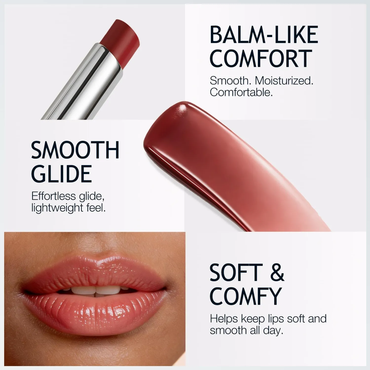 Jolilab Tinted Lip Balm Lipstick Set, 2 Colors Sheer Hydrating Lip Color, Moisturizing & Nourishing Lip Care with Natural Shine, Universal Shades for All Skin Tones(Terra Cotta&Berry Rose) | Terra Cotta, Berry Rose