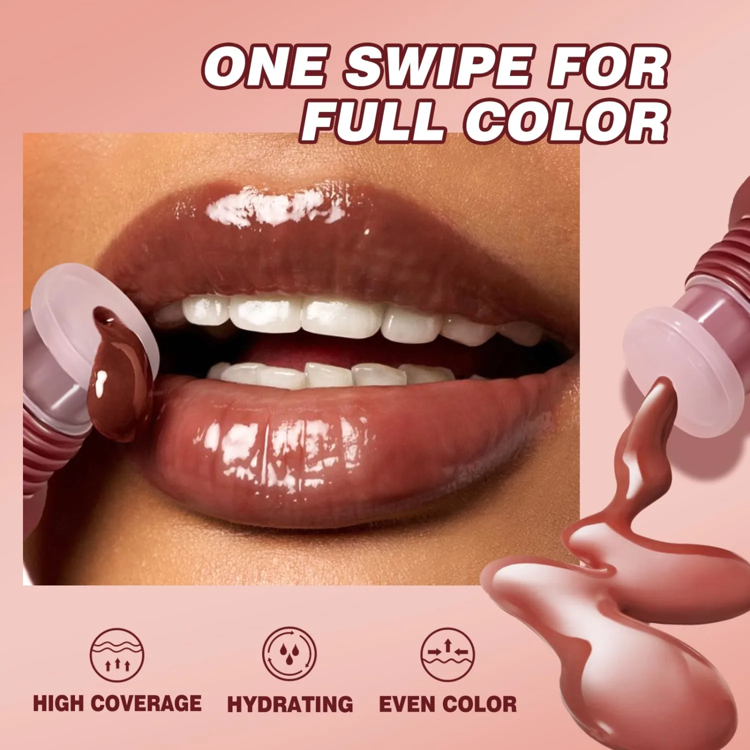 3 Colors Hydrating Lip Gloss Lip Jam, High Shine Glass Finish Glossy Plumping Nude Colors Lipgloss, Lip Jelly Liquid Lipstick for Women