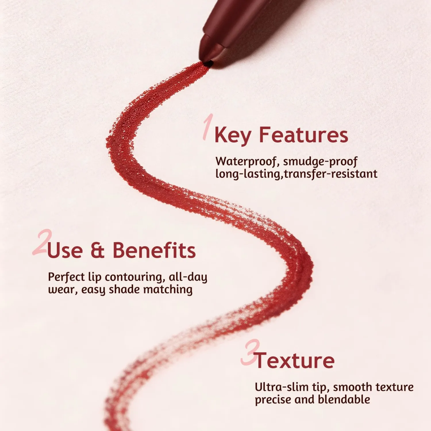 Jolilab 8Pcs Matte Lip Liner + Liquid Lipstick Set, One Step Velvety Nude Lip Stain Waterproof Long Wear High Pigment Lip Makeup Gift Set(#09+10+11+12)