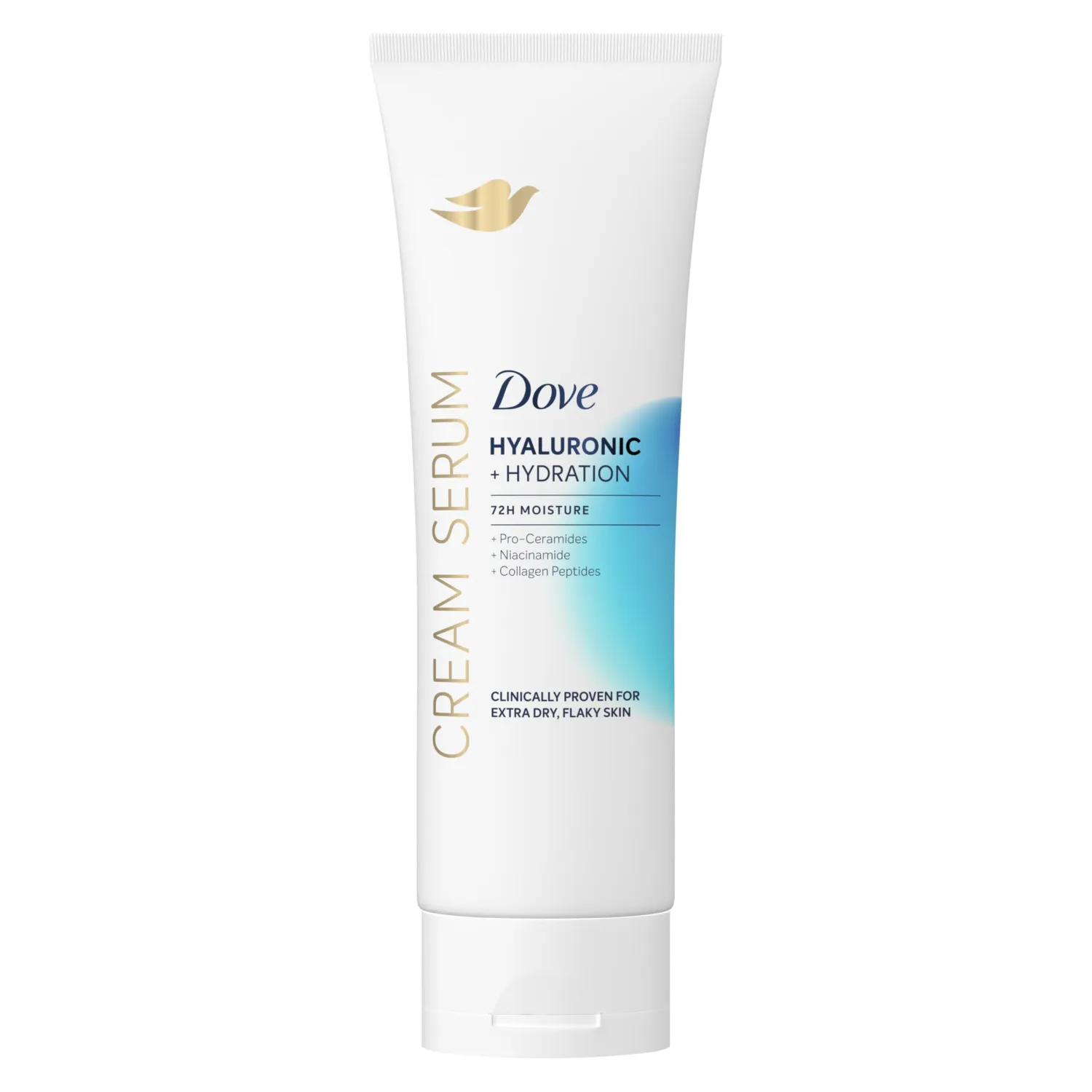 Dove Cream Serum Hyaluronic + Hydration for Extra Dry, Flaky Skin, with Pro-Ceramides, Niacinamide and Collagen Peptides Lotion, 8 oz