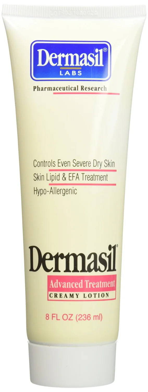Advanced Treatment Creamy Lotion - Dry Skin Moistuizer & Protectant, 8 oz,(Dermasil Labs)