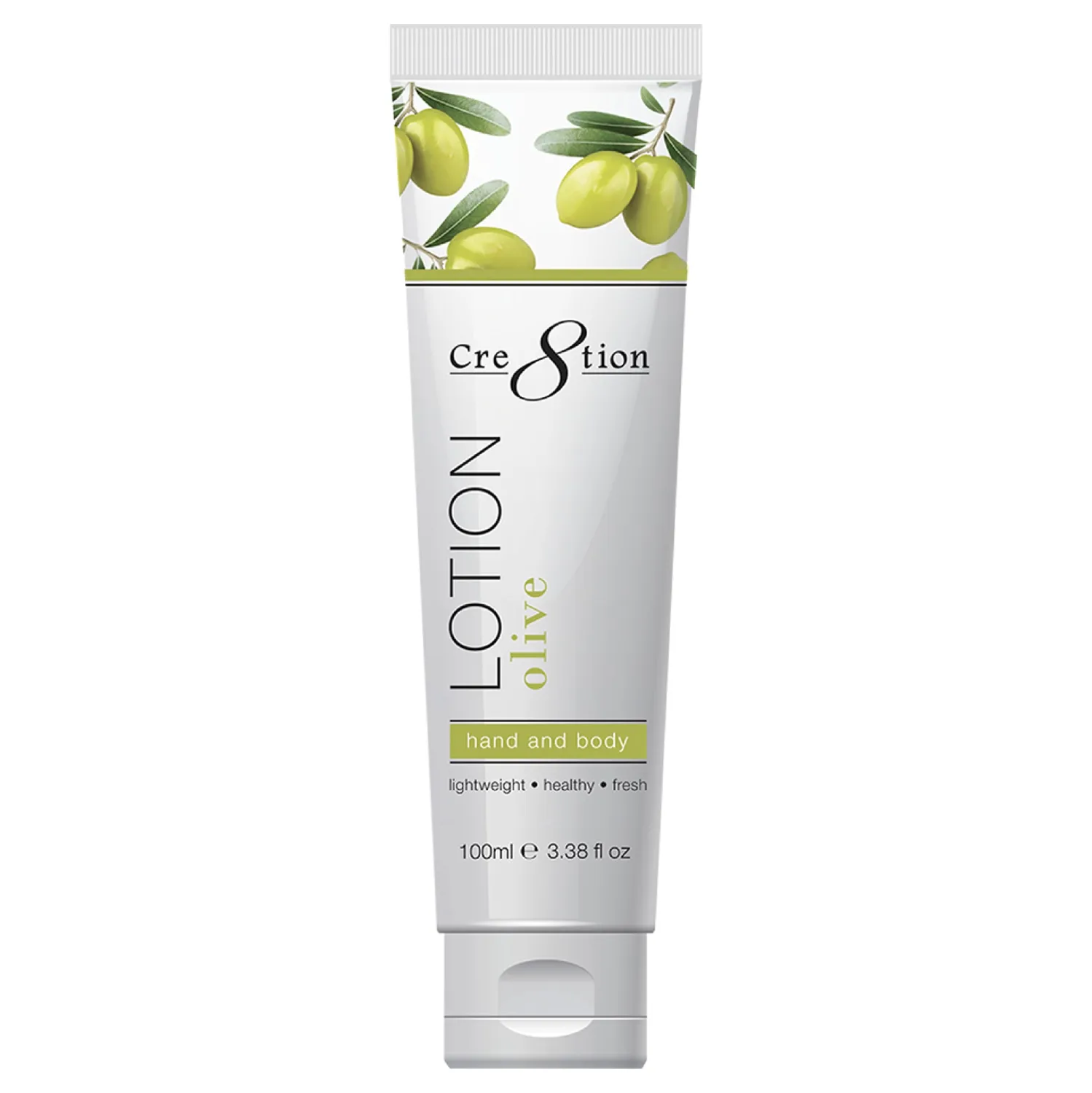 Cre8tion Spa Olive Hand & Body Lotion, Luxurious Lightweight Moisturizer for Silky, Smooth Skin, 3.3 Fl Oz