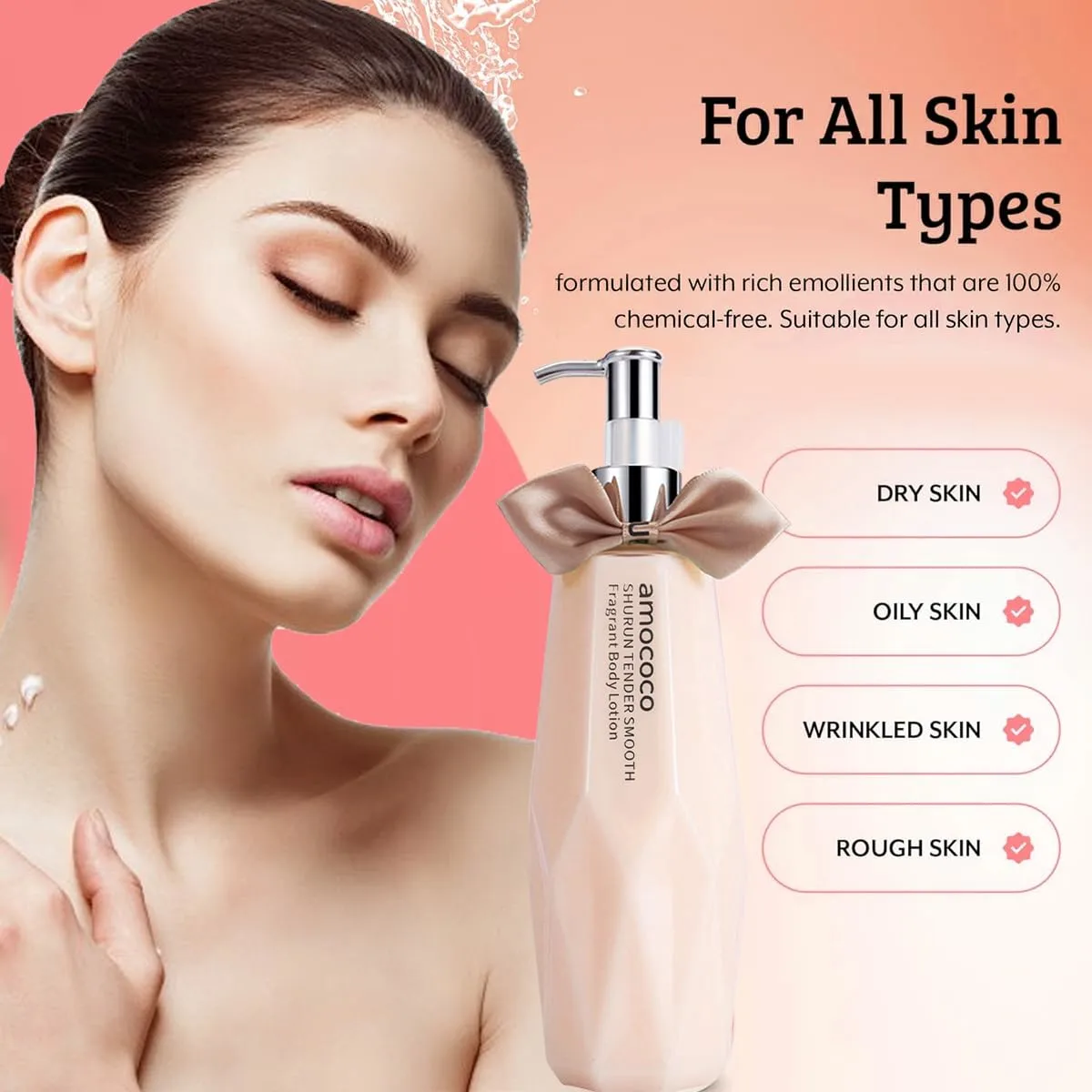 Body Lotion, Moisturizing Cream, Body and Face Moisturizer for Dry Skin, Daily Moisturizer, Yellow, 300ml