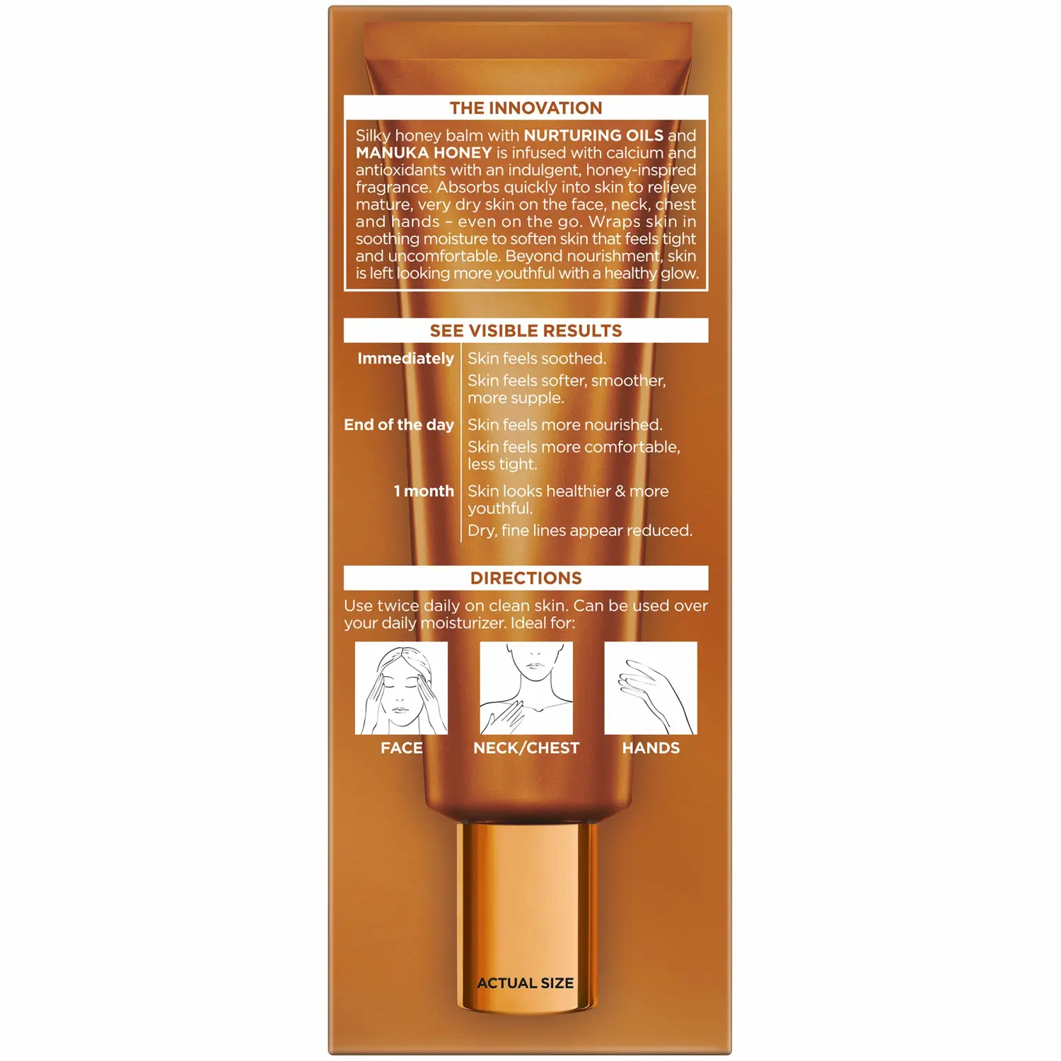 L'Oreal Paris Skincare Age Perfect Hydra-Nutrition All-Over Balm with Manuka Honey Extract and Nurturing Oils, to Soothe and Rescue Dry Skin, Paraben Free, 1.7 oz.