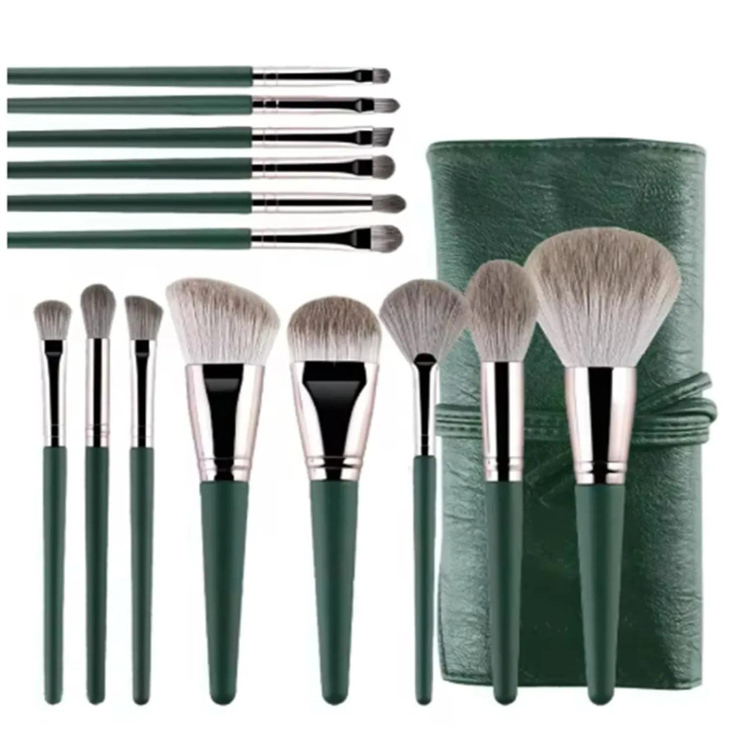 14 Piece Makeup Brush Set, Soft Fluffy Cosmetic Brushes for Powder, Eye Shadow, Foundation, Blush Blending