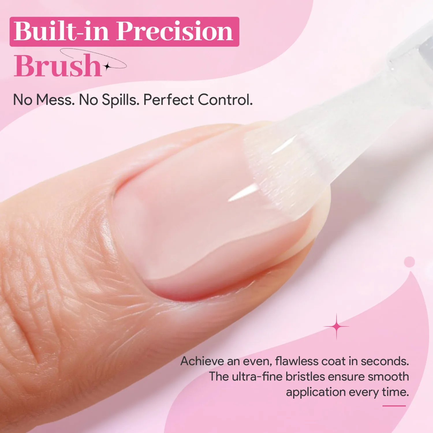 Strong Nail Glue for Press On Nails, Waterproof Brush On Nail Bond Adhesive, Safe Non-Toxic Formula, No UV Light Needed Fast Drying Long Lasting Super Hold for Acrylic Fake Nail Tips, 20ml/0.67fz