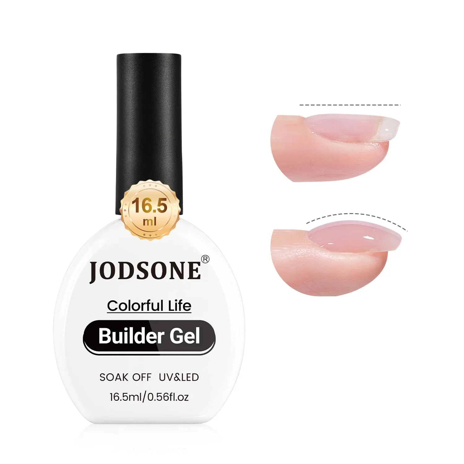 JODSONE Clear Builder Gel for Nails 16.5ml, Nail Strengthener Gel Polish for Thickening, Nail Extension, Apex Building, Nail Thickening Solution and Long Lasting Nail Art Design Gift for Women