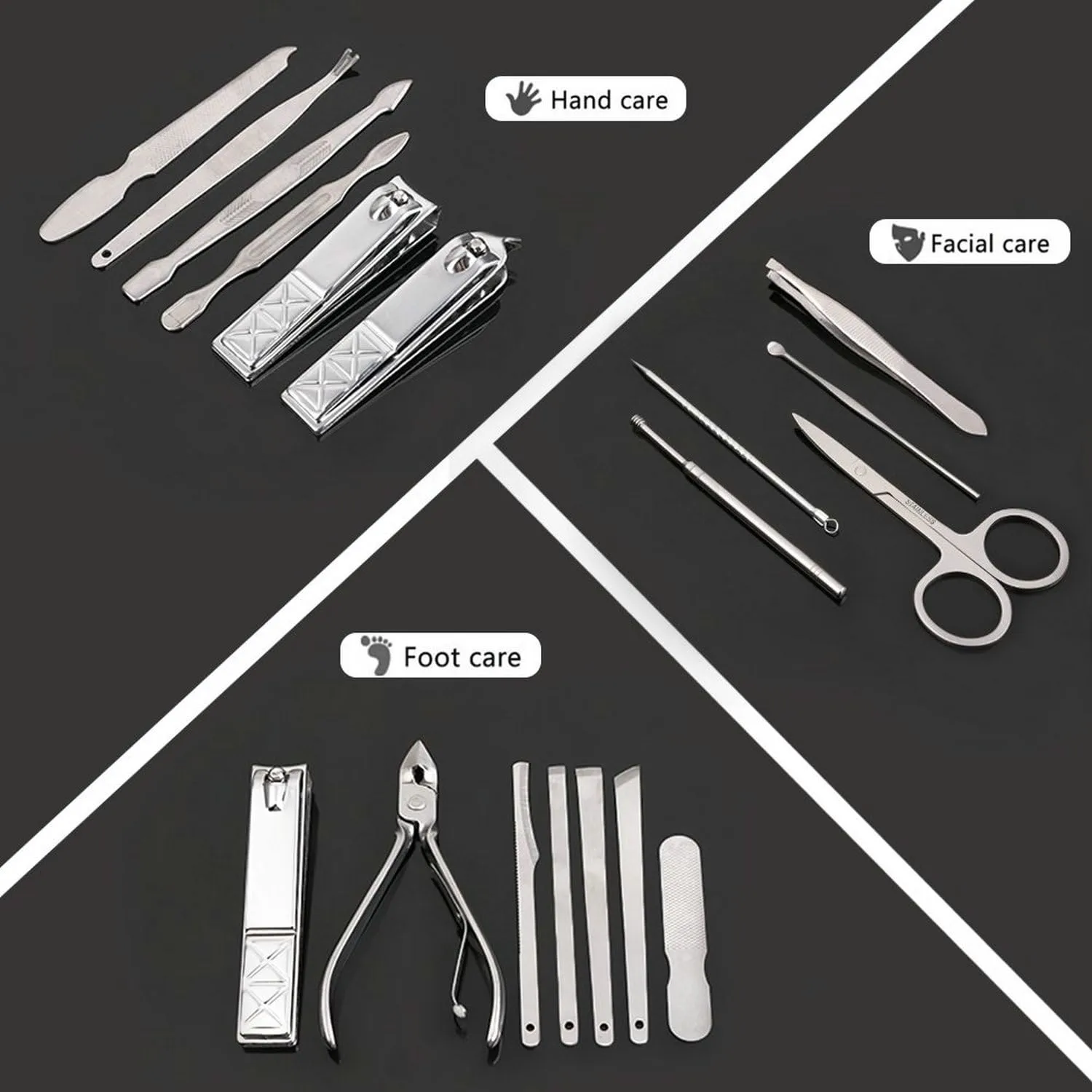 Nail Clippers Set Women Personal Care Tools Accessories Professional Manicure Pedicure Kit with Travel Case Nail Grooming Kit Gifts for Men Women Father Mother