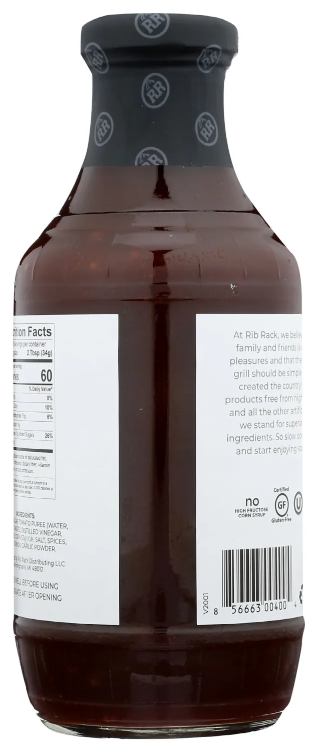 RIB RACK Original BBQ Sauce, 19 OZ