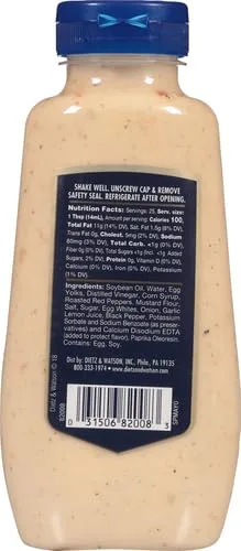 Dietz & Watson Sweet Red Pepper Mayonnaise, 12 oz