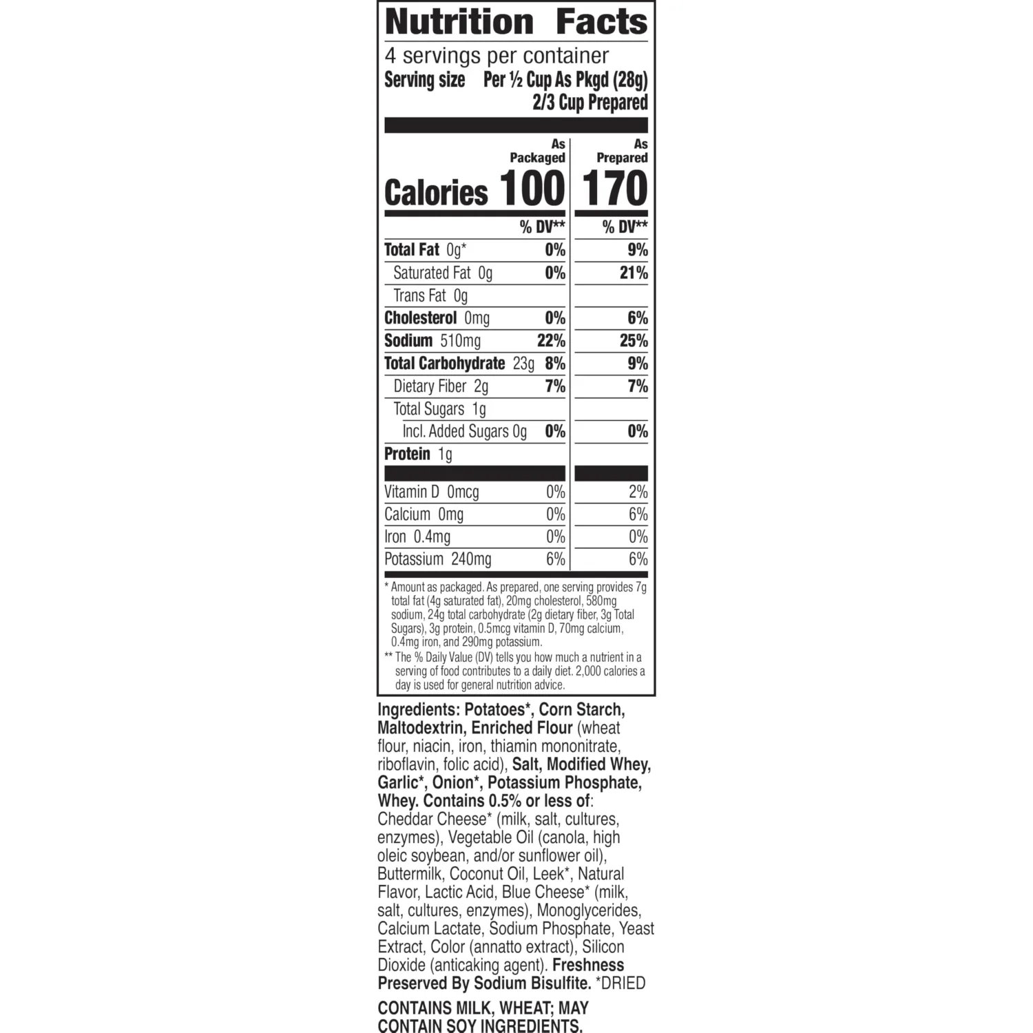Betty Crocker Au Gratin Casserole Potatoes, Made with Real Cheese, 4 oz Box