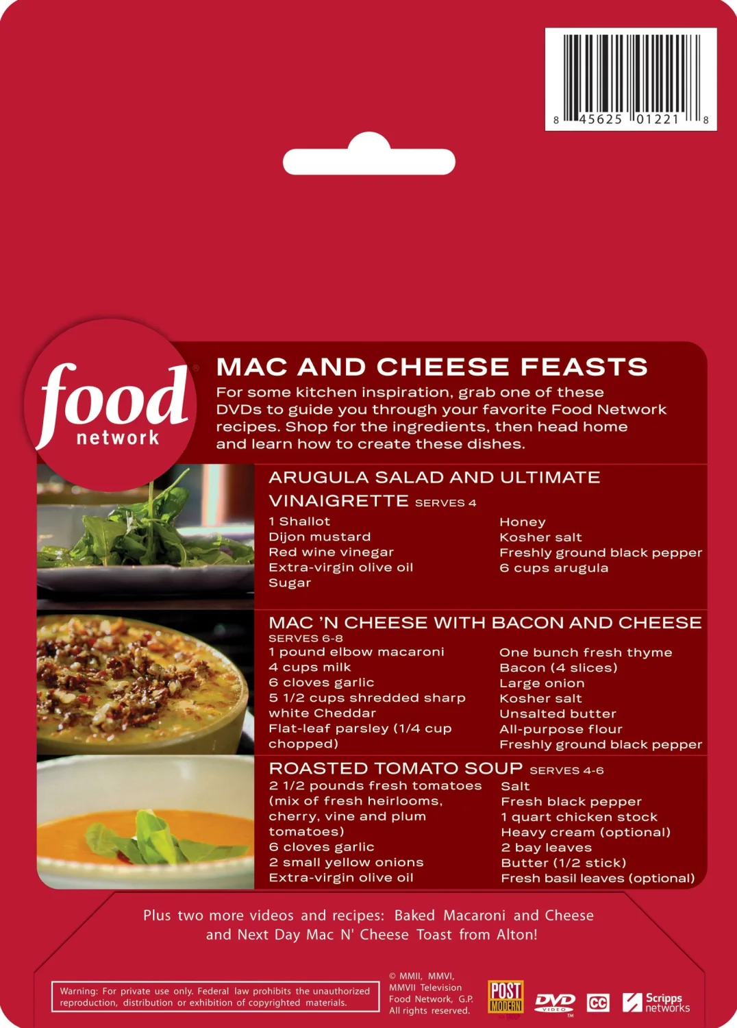 Food Network Meals on Shop, Watch, Cook! Mac and Cheese Feasts