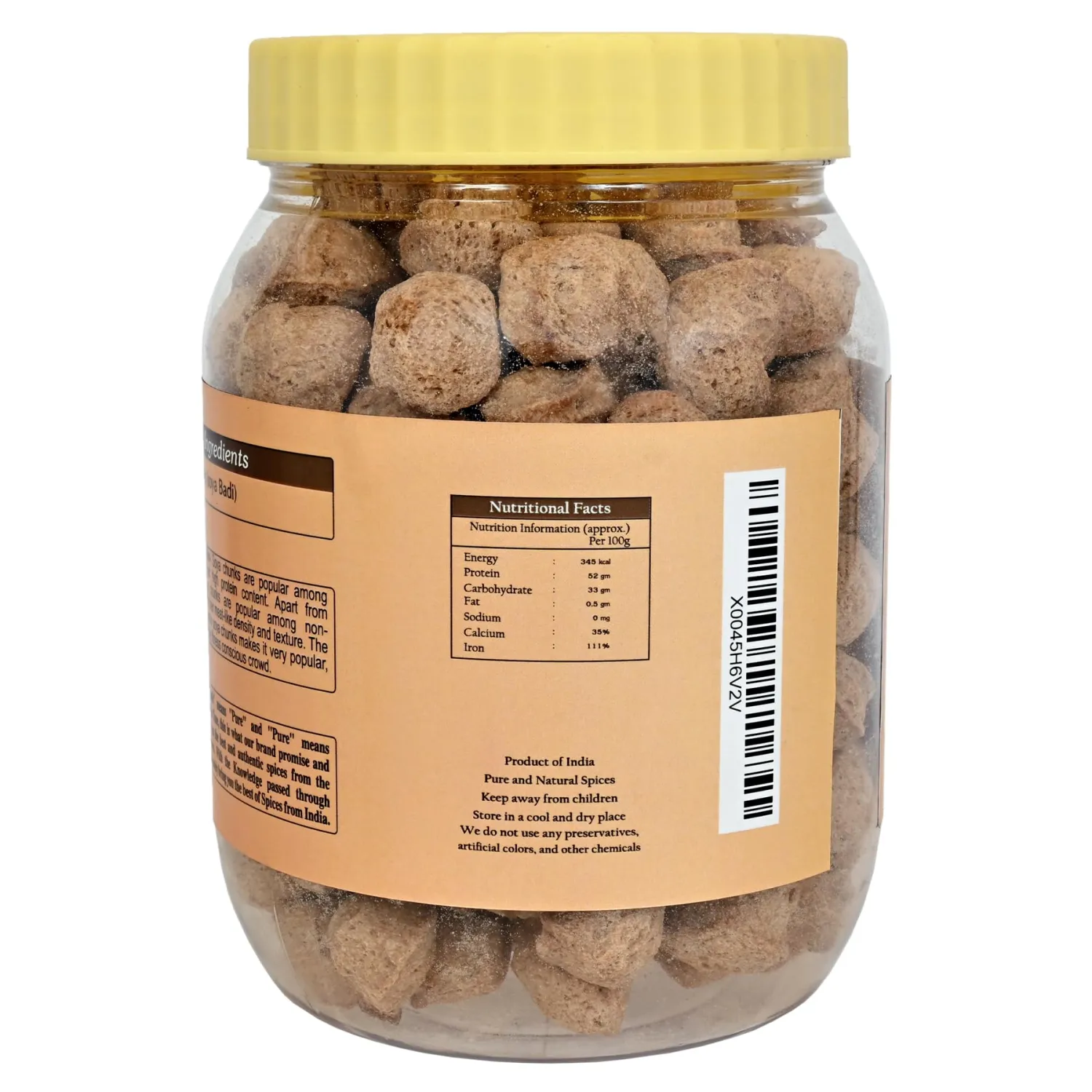 Shudh India Soya Chunks Nuggets (High Protien) Vadi ~ All Natural, Salt-Free | Vegan | No Colors | Gluten Friendly | NON-GMO | Kosher | Indian Origin | Meat Alternate Substitute