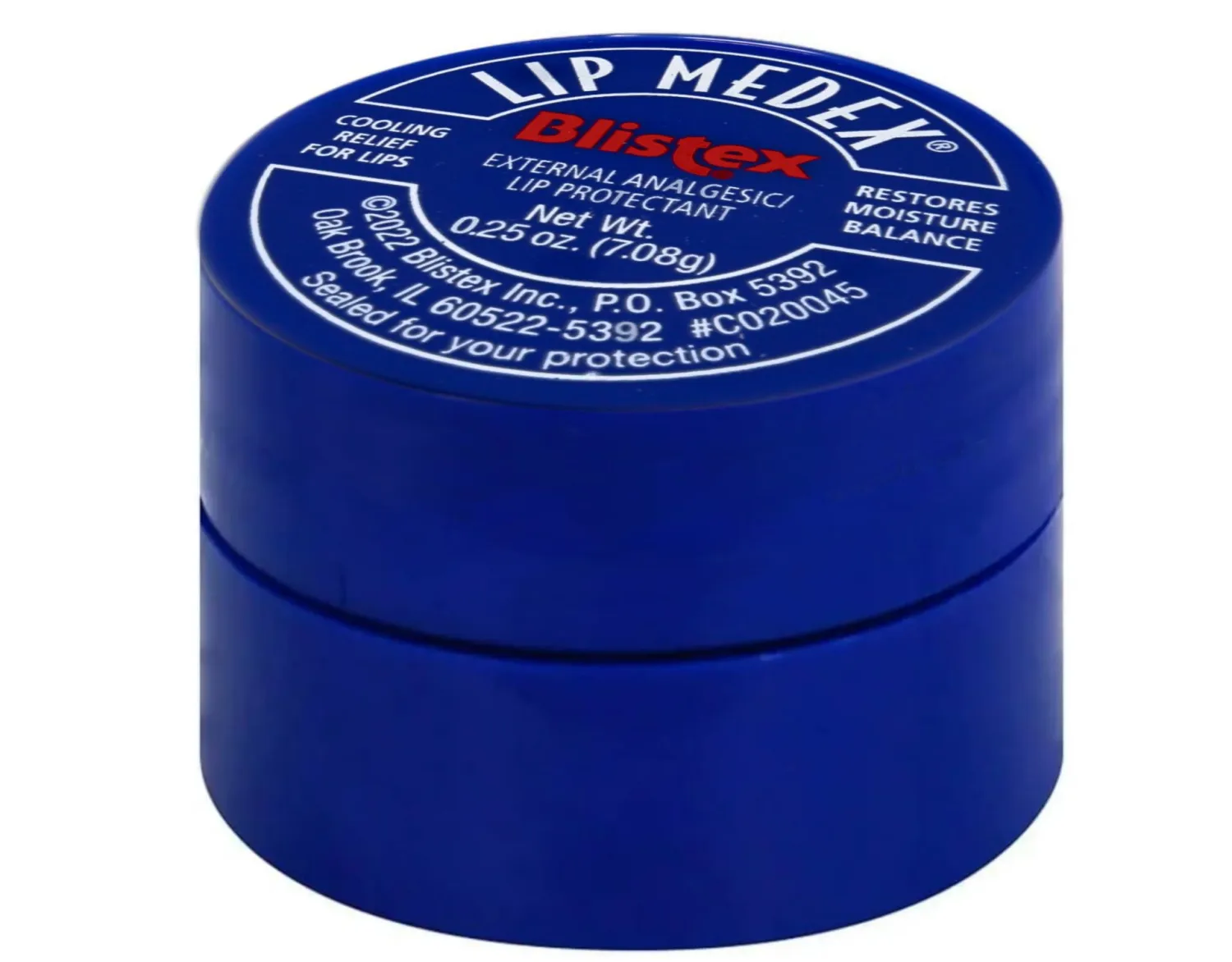 Blistex Medicated Lip Balm, Lip Medex - for Cold, Sores, Cracked & Dry Lips - 0.25 Oz x 2 Pack